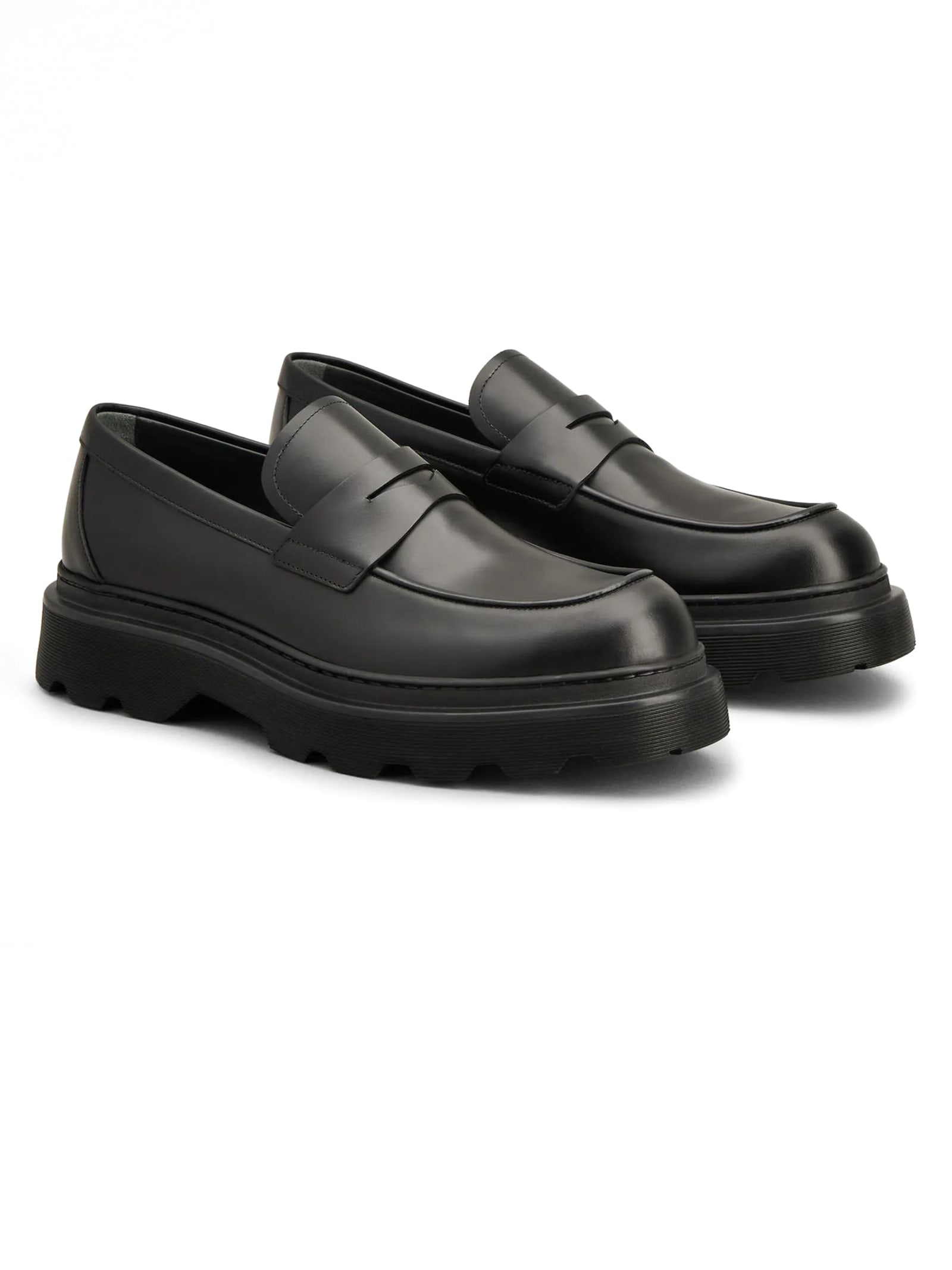 Shop Tod's Black Calfskin Loafer