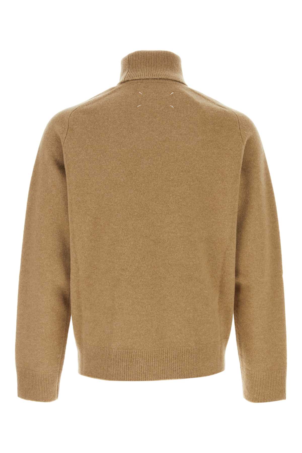 Shop Maison Margiela Camel Wool Sweater In Beige