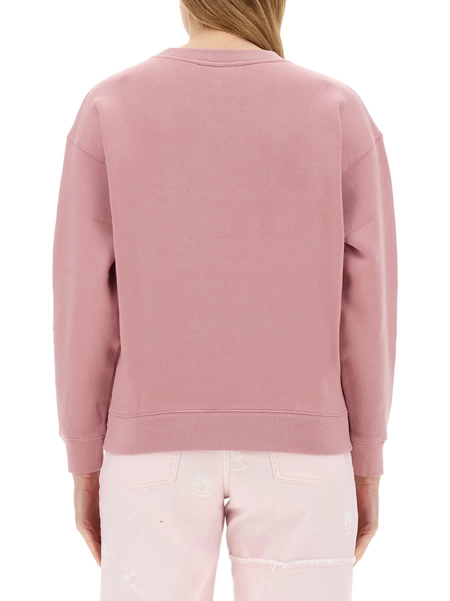 Shop Maison Kitsuné Baby Fox Patch Sweatshirt In Pink