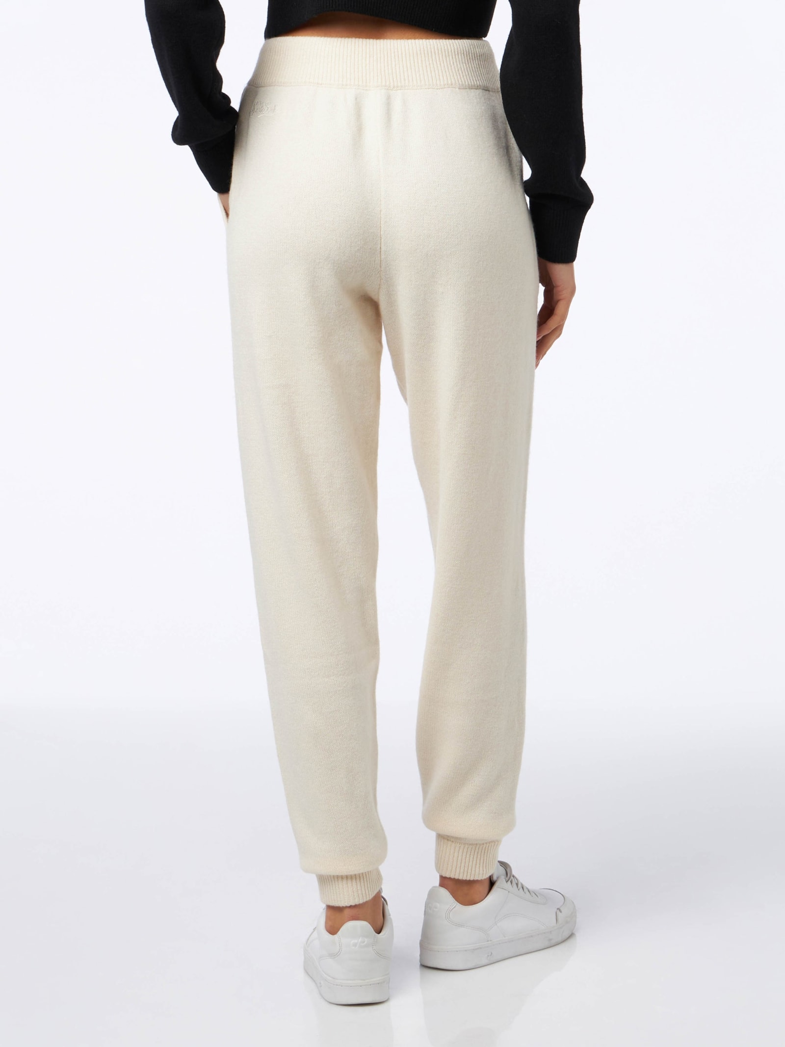 Mc2 Saint Barth Woman Knitted Off White Jogger Pants In White