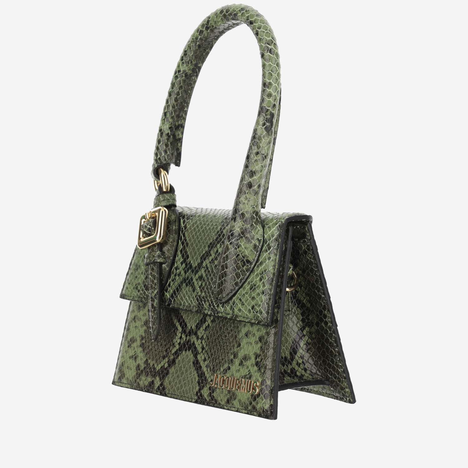 Shop Jacquemus Le Chiquito Moyen Boucle Bag In Green