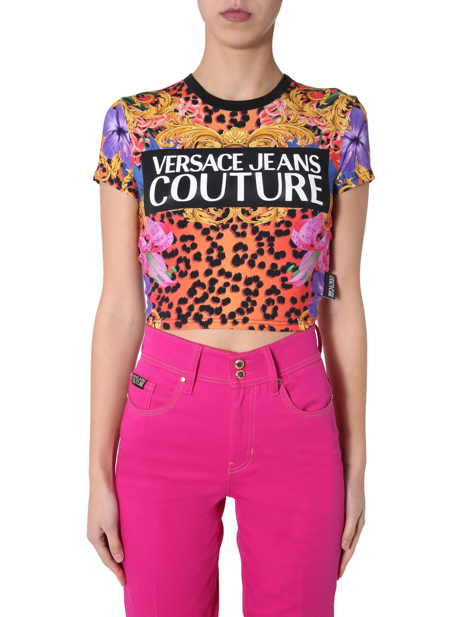 VERSACE JEANS COUTURE CROPPED TOP,11235152