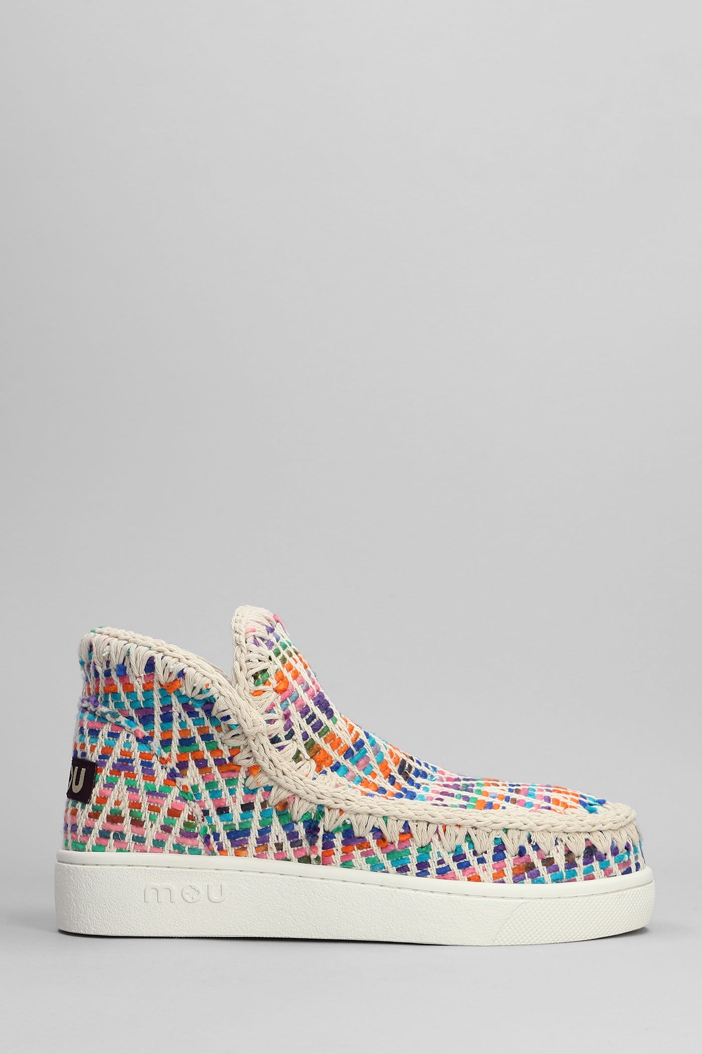 Eskimo Sneaker Low Heels Ankle Boots In Multicolor Synthetic Fibers