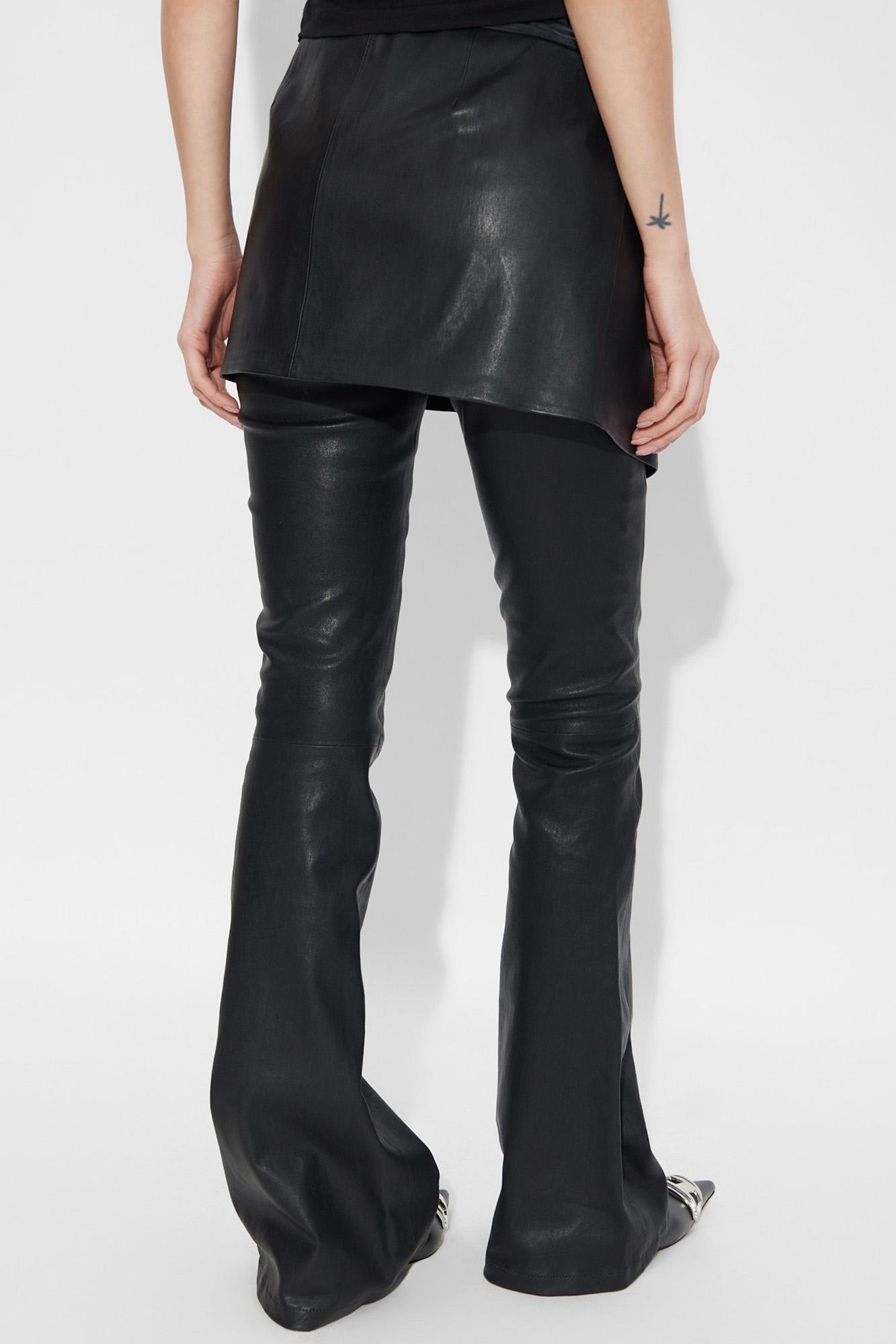 Shop Diesel L-kesselle Leather Skirt