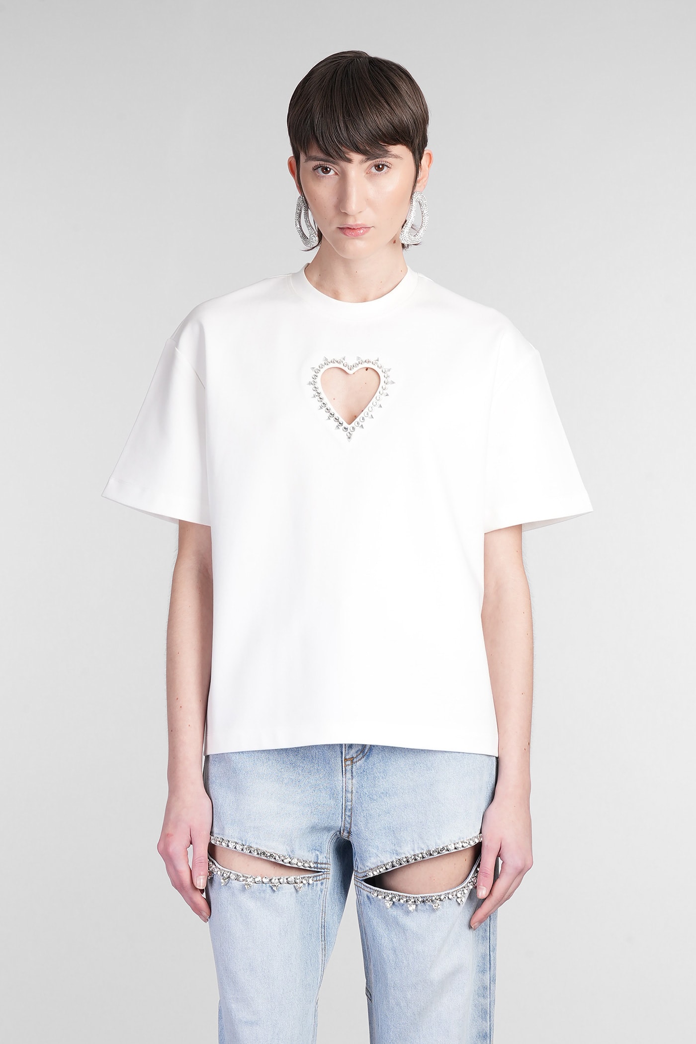 T-shirt In White Cotton