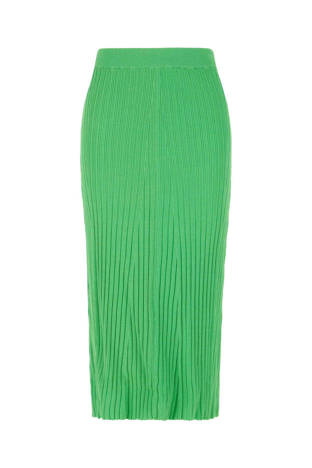 Grass Green Viscose Blend Skirt