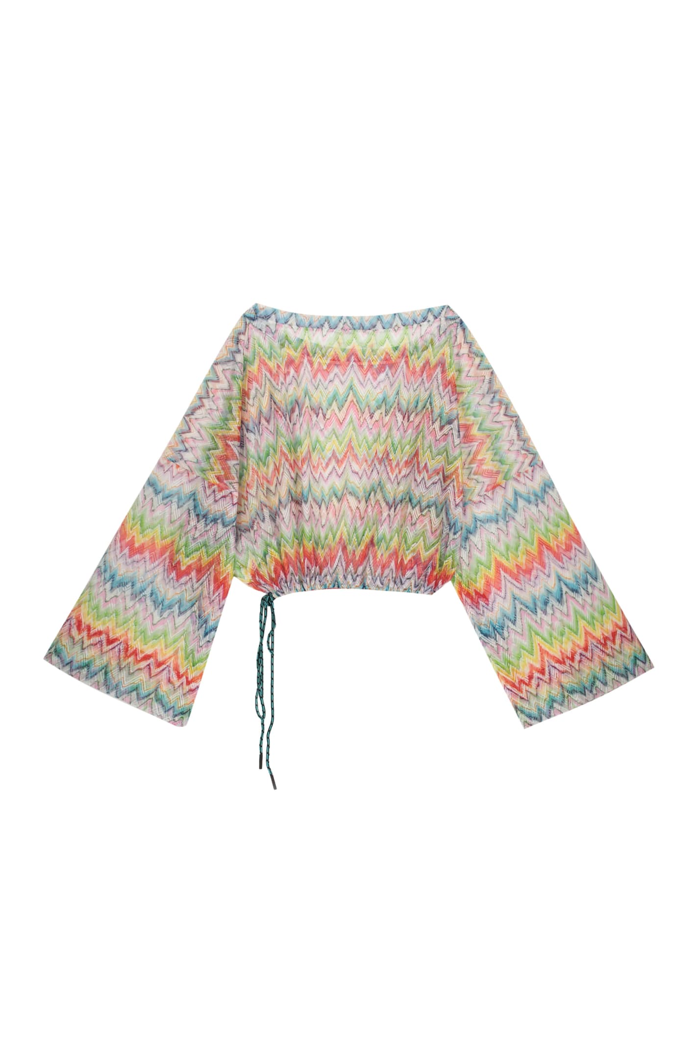 Shop Missoni Knitted Top In Multicolor