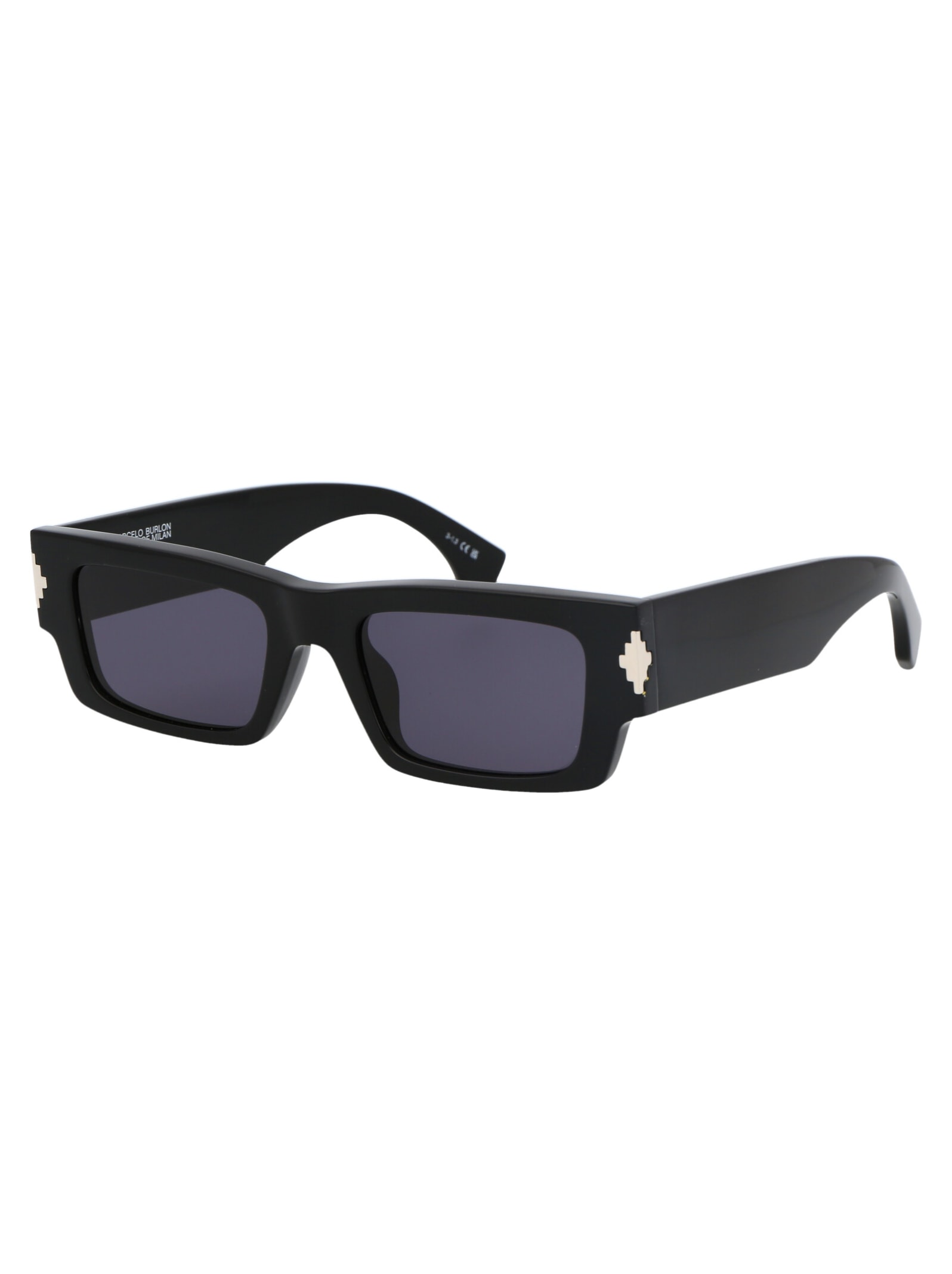 Shop Marcelo Burlon County Of Milan Alerce Sunglasses In 1007 Black