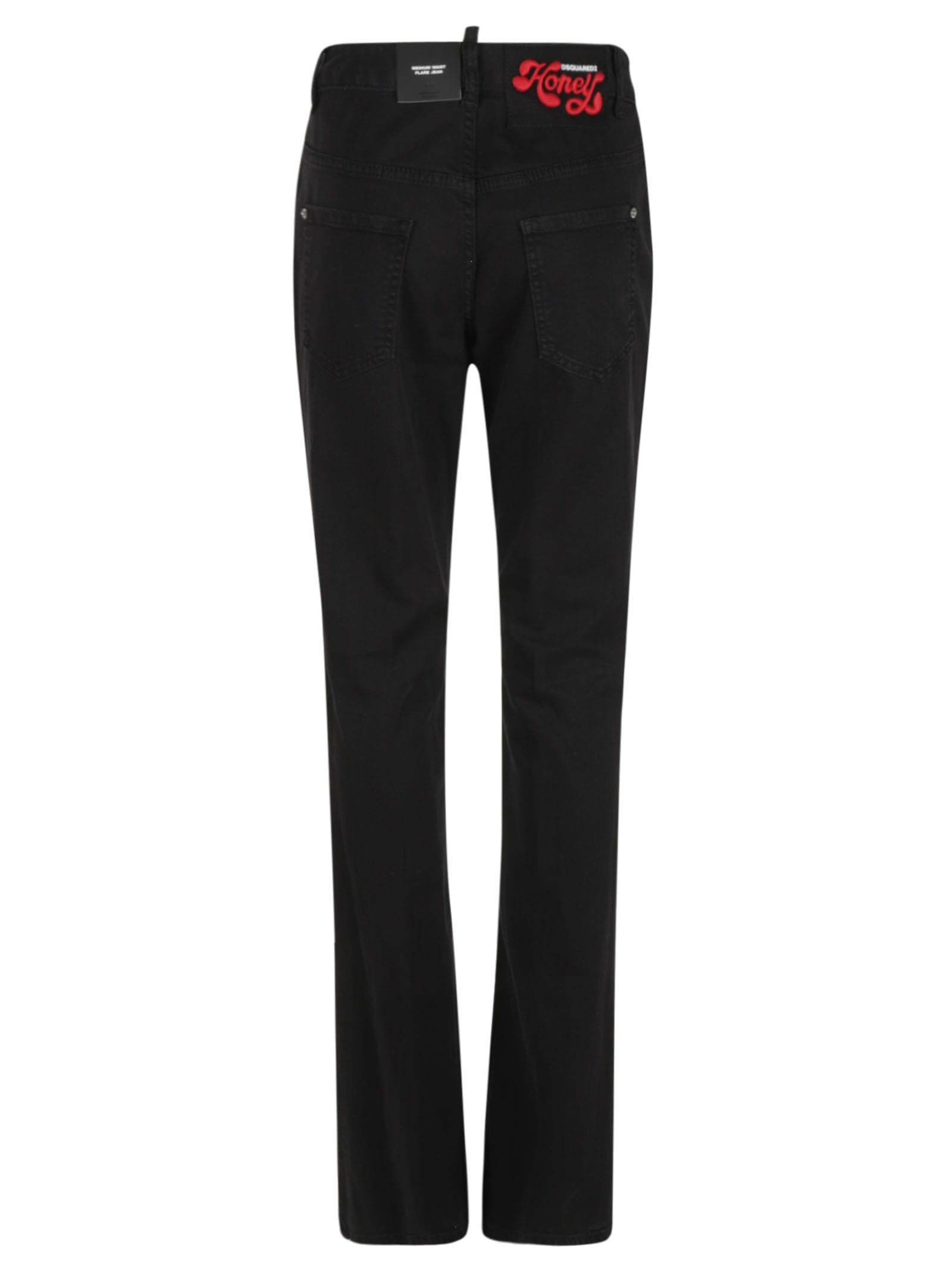 Shop Dsquared2 Honey Hmw Flare Jeans In Black