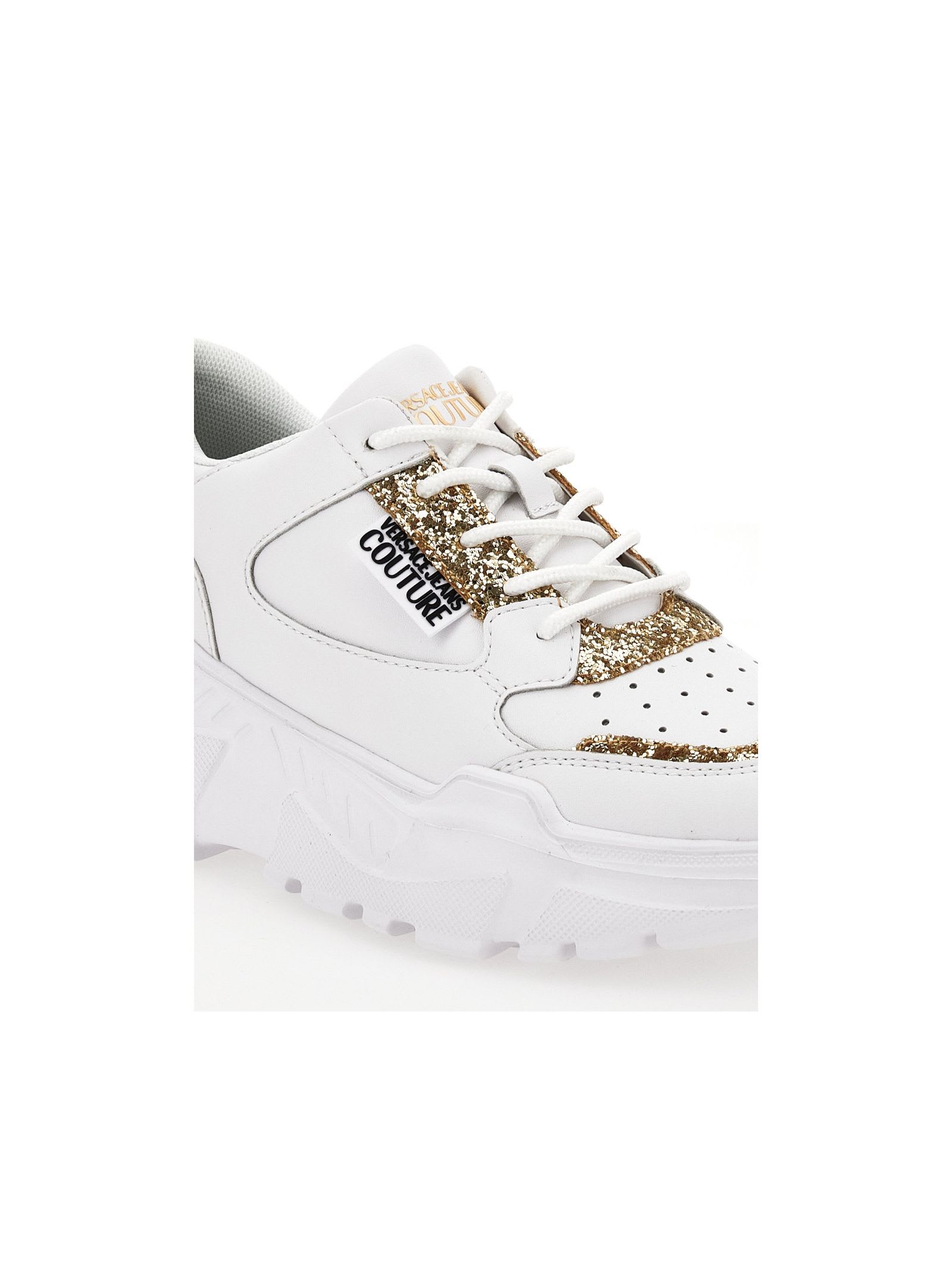 Shop Versace Jeans Couture White Low Top Sneakers