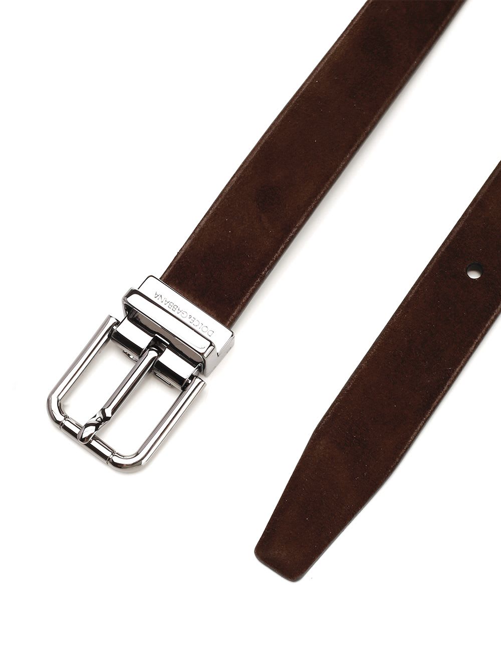 Shop Dolce & Gabbana Suede Belt In Brown