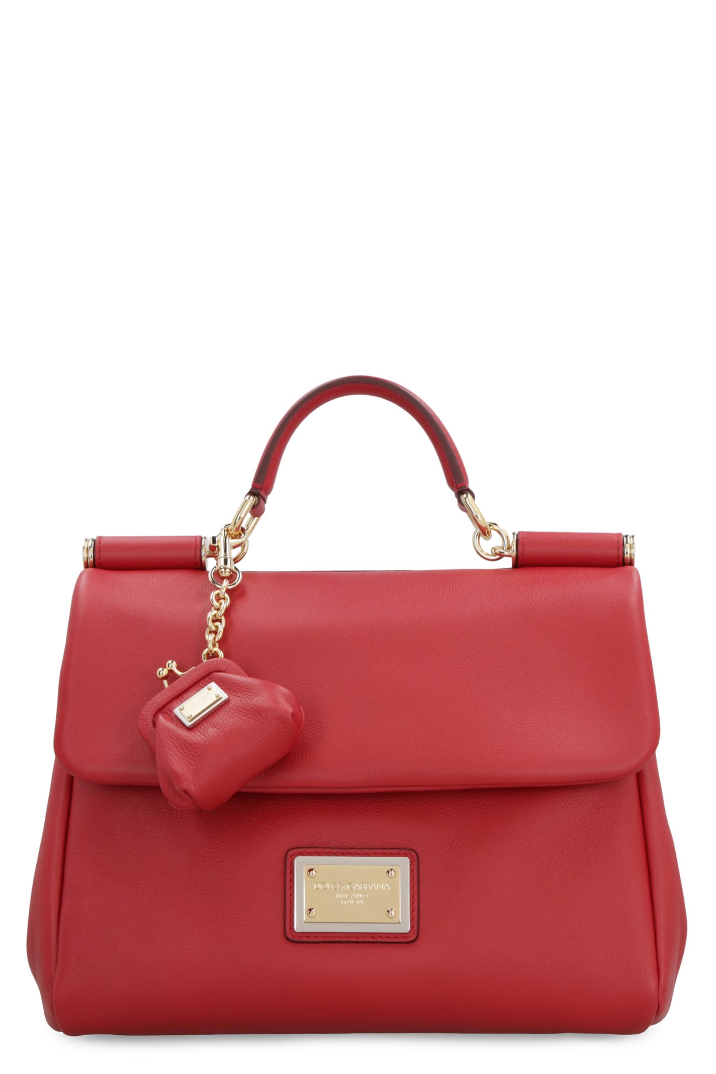 Dolce & Gabbana Dolce E Gabbana Sicily Bag In Soft Red Leather