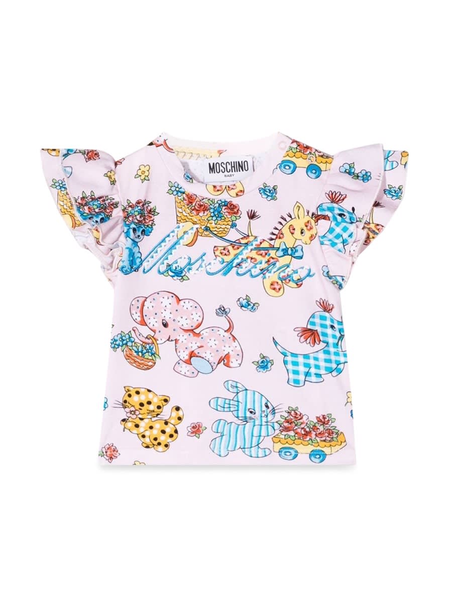 Moschino Babies' T-shirt In Pink