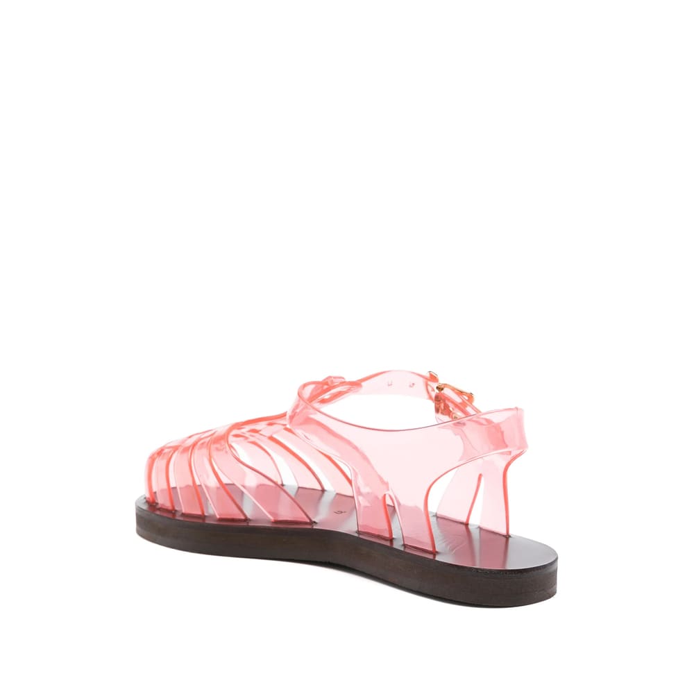 Ancient Greek Sandals Homeria Transparent Jelly Fisherman Sandals In Pink