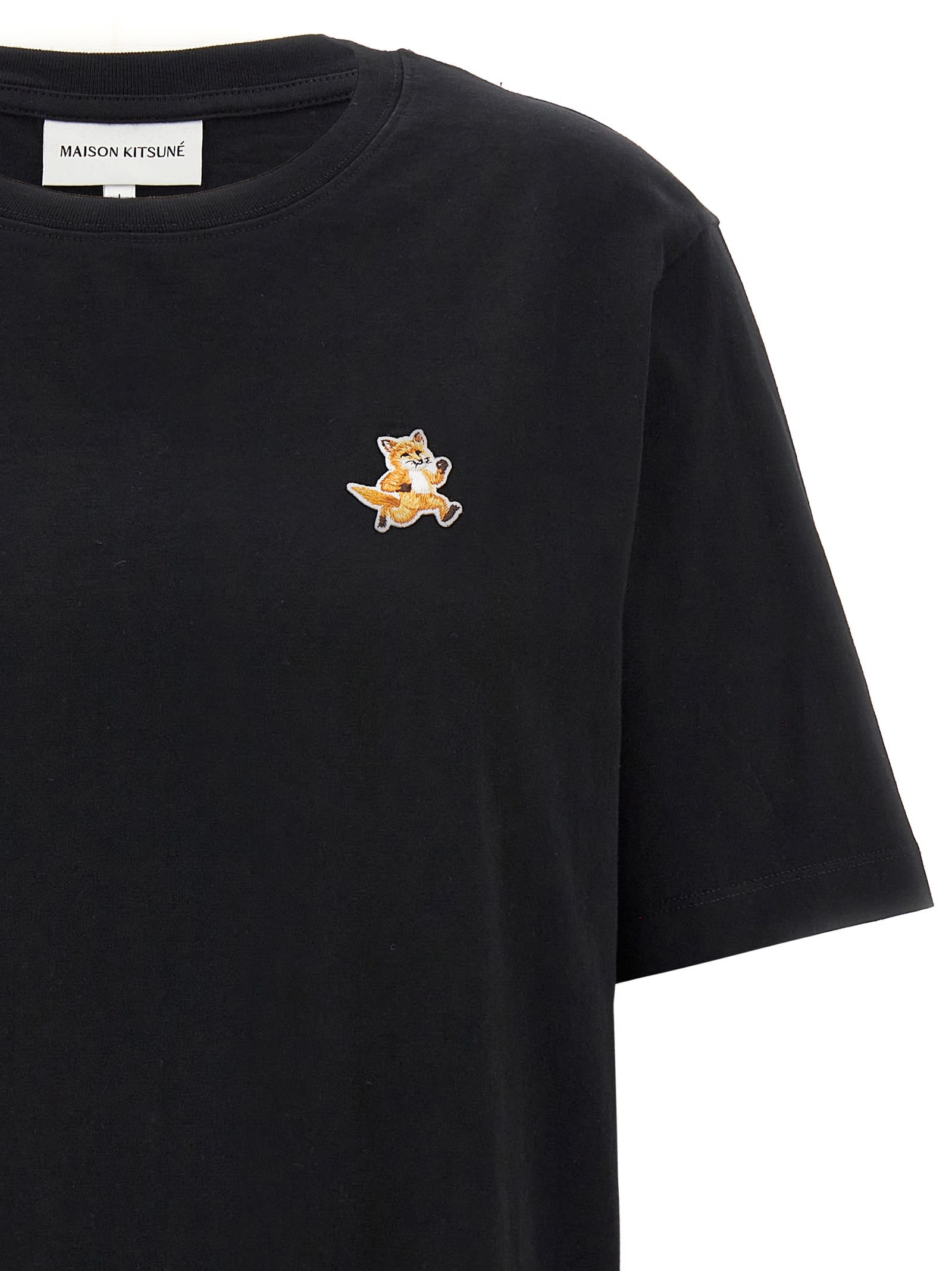 Shop Maison Kitsuné Speedy Fox T-shirt In Black