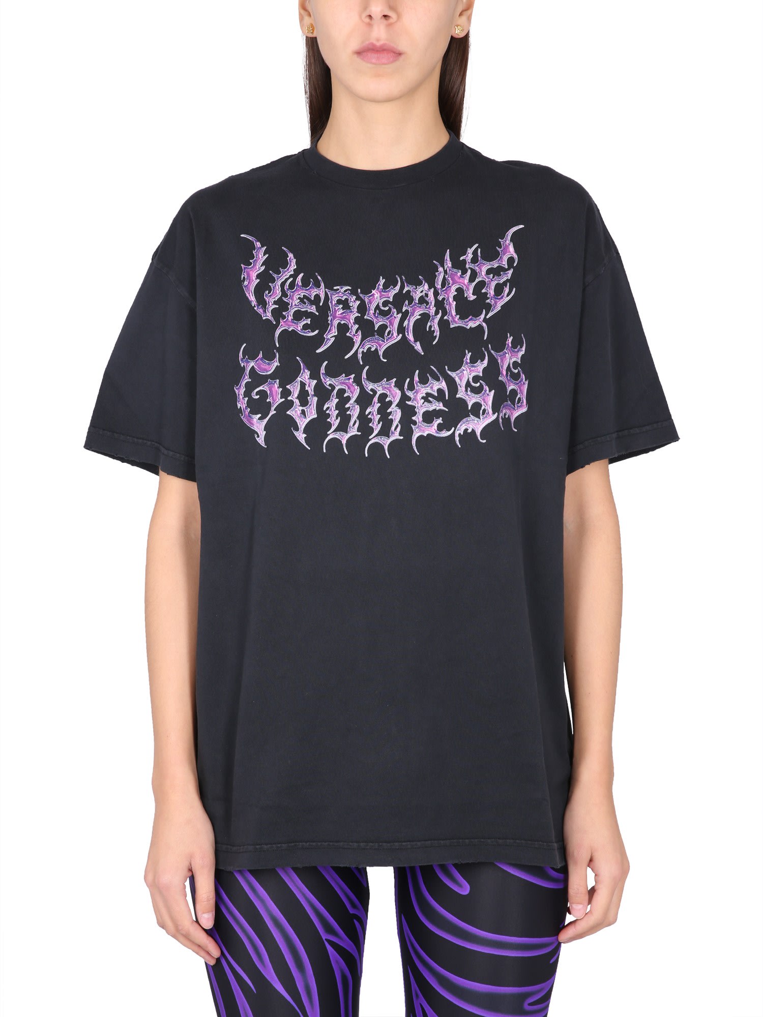 VERSACE VERSACE GODDESS OVERSIZED T-SHIRT