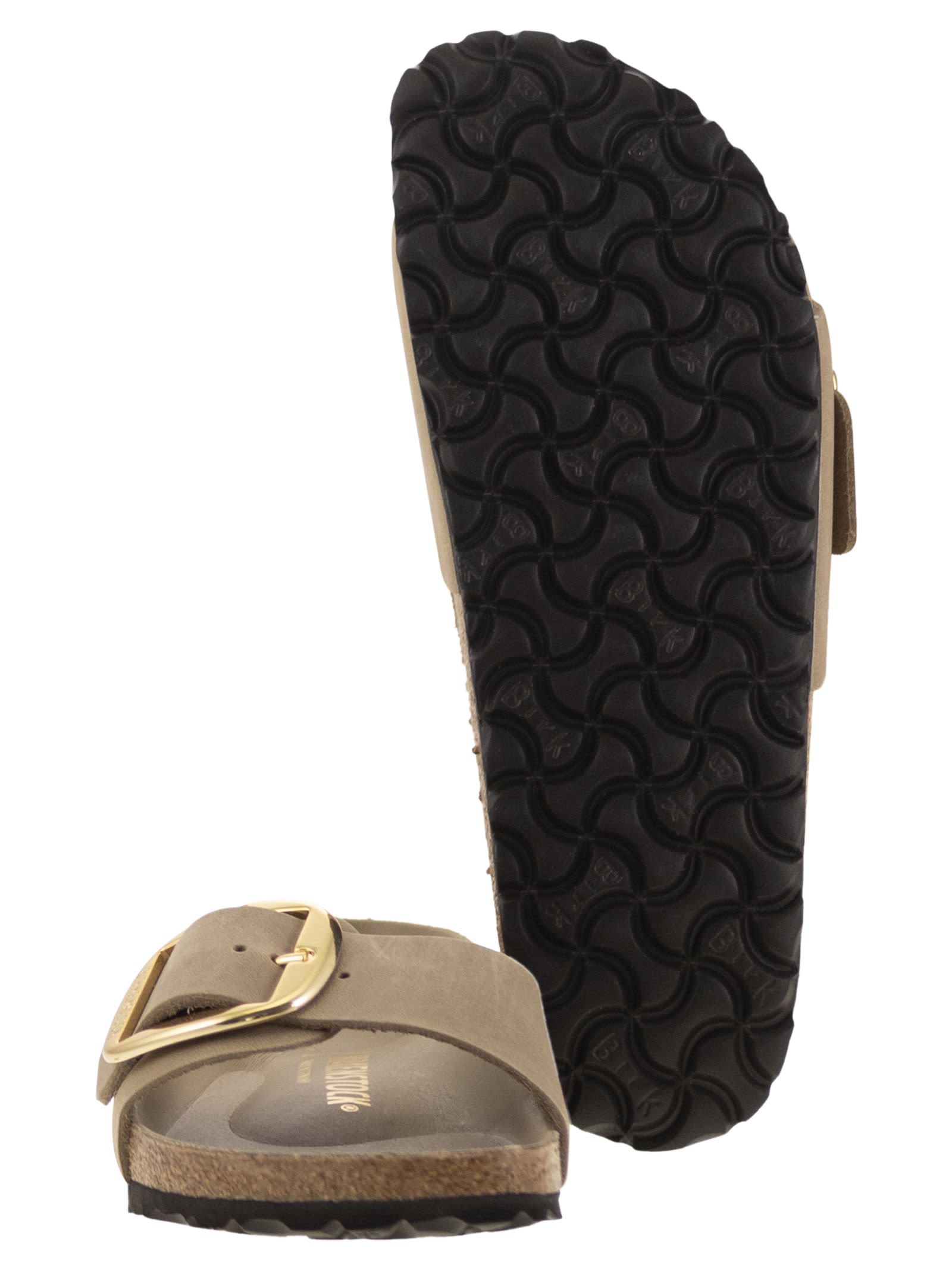 Birkenstock Buckle-detail Suede Sandals In Green