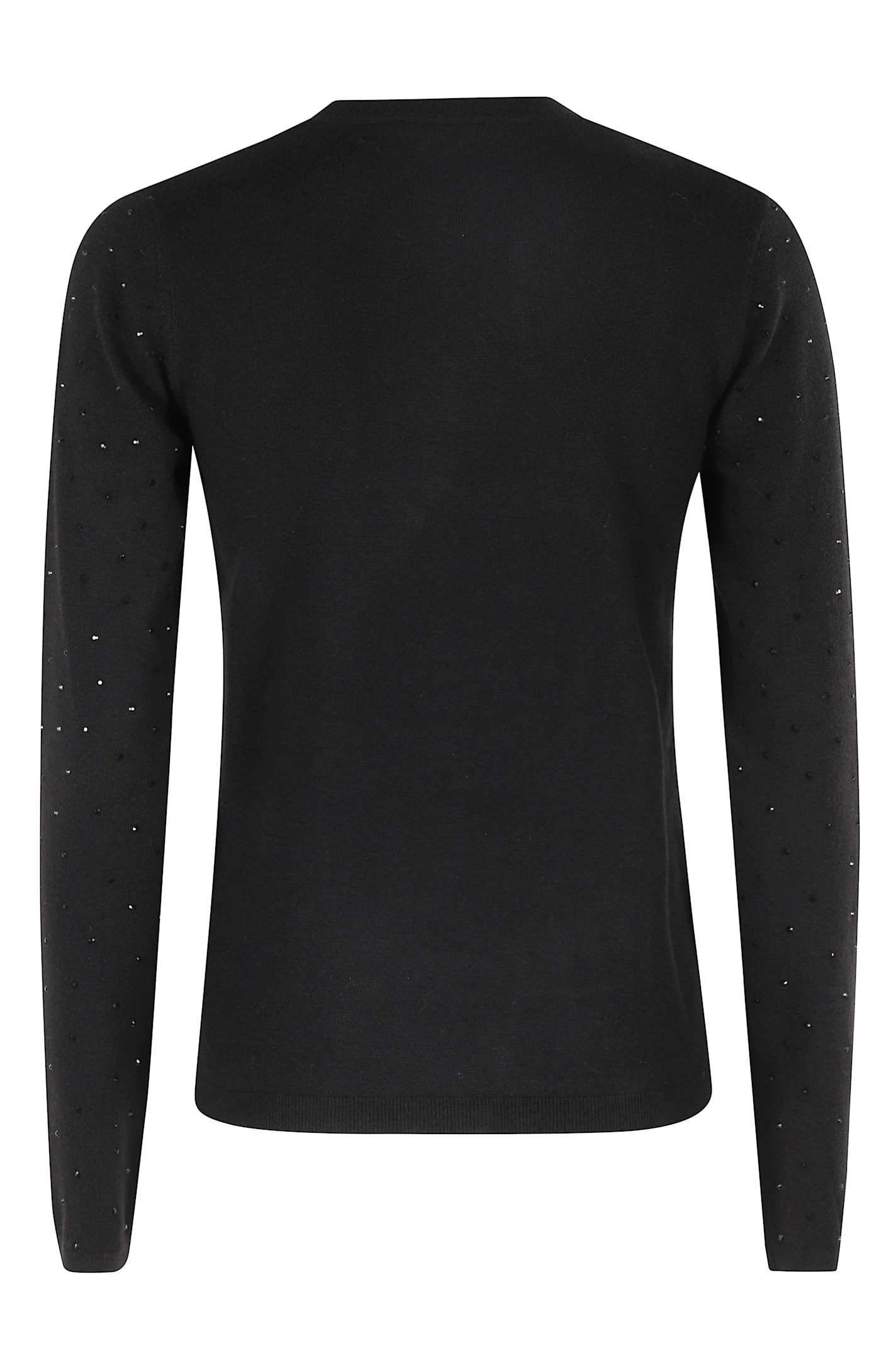 Seventy Embellished Round-neck Sweater In Black