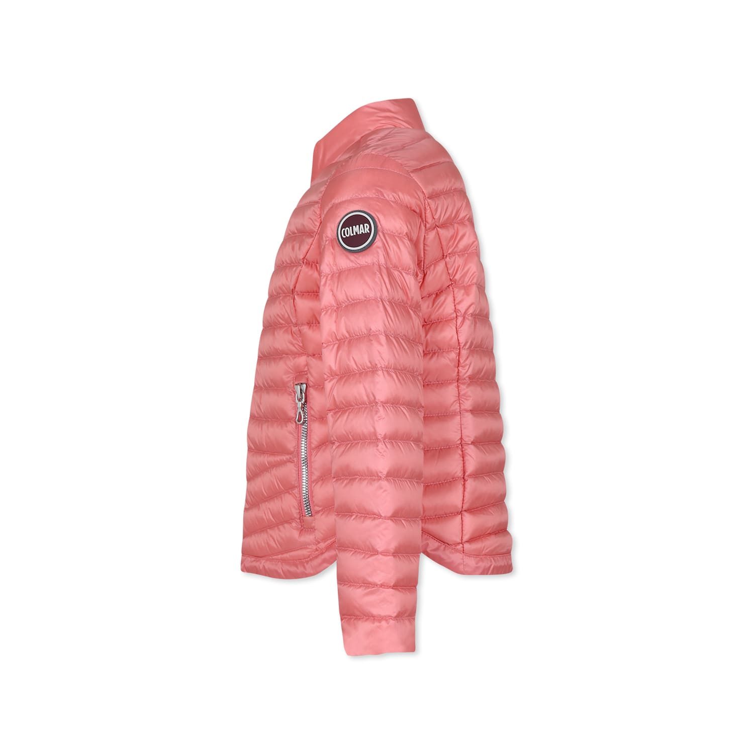 Shop Colmar Pink Down Jacket For Girl With Logo