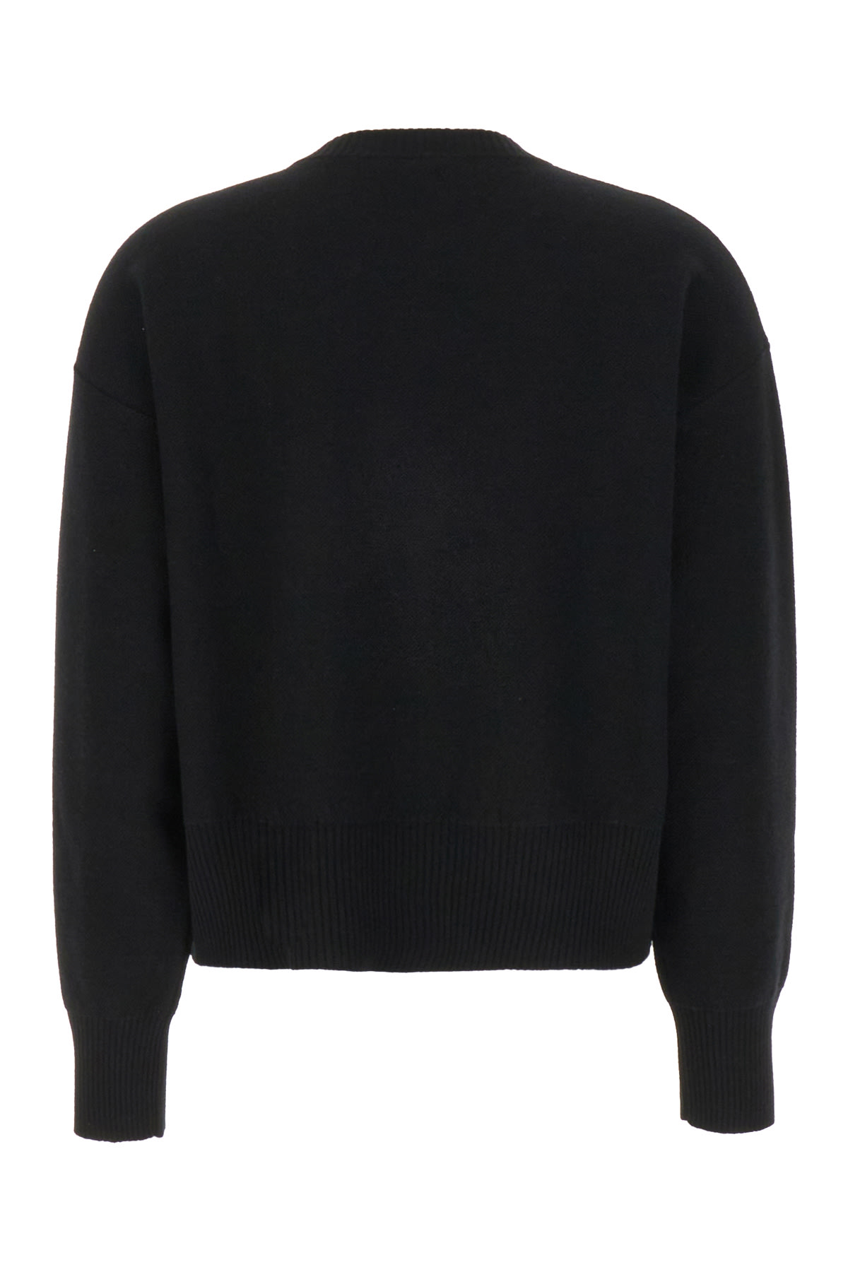 Shop Versace Black Wool Blend Sweater In Nero