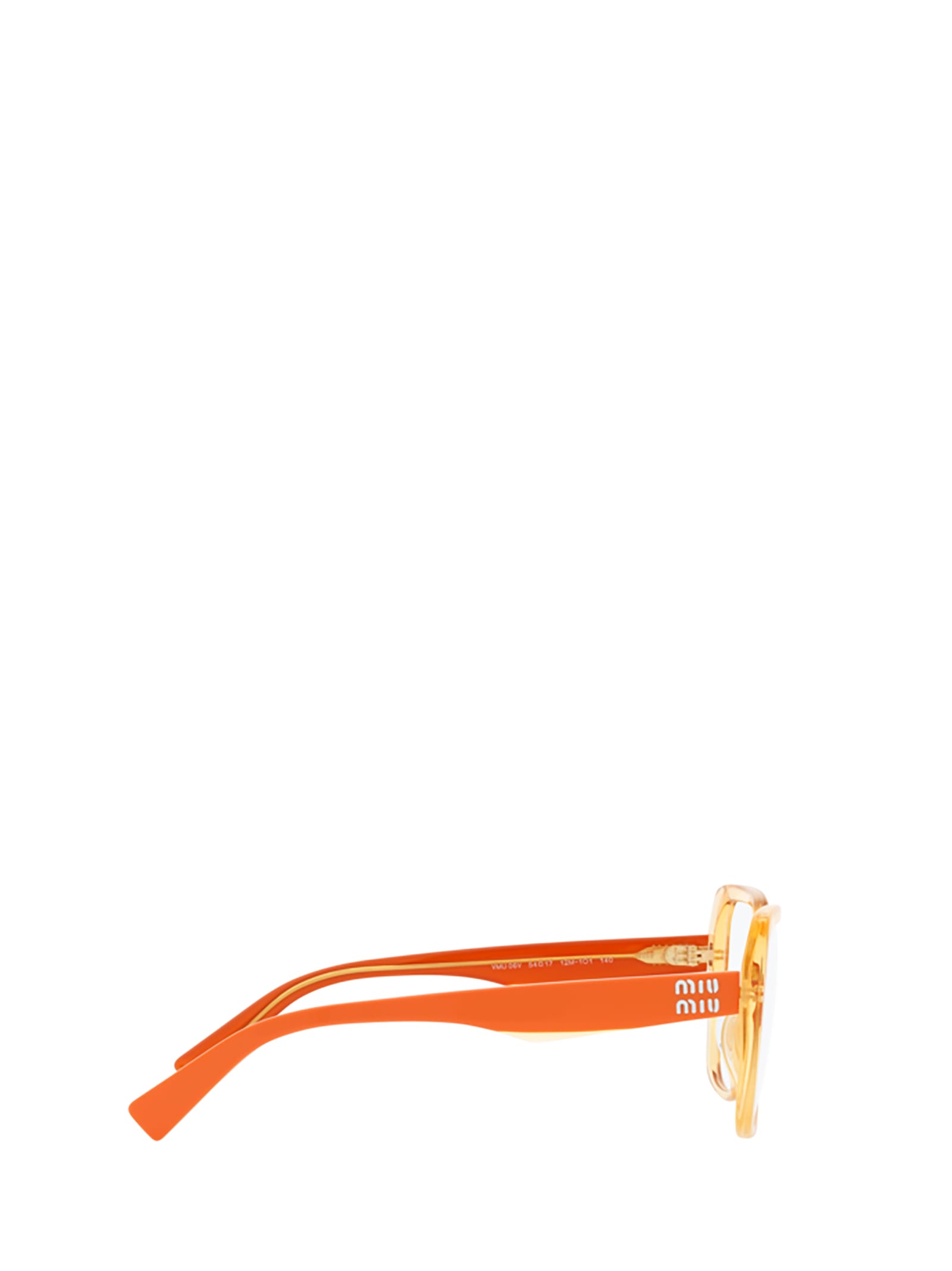 Shop Miu Miu Mu 06vv Orange Glasses