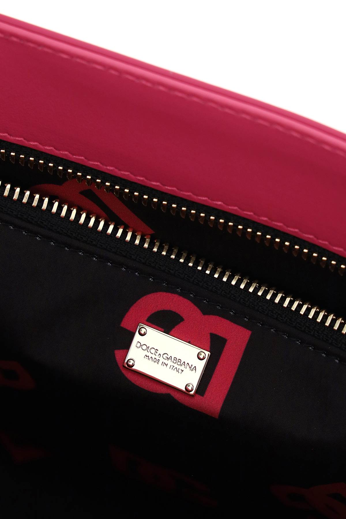 Shop Dolce & Gabbana Leather Tote Bag In Glicine (pink)