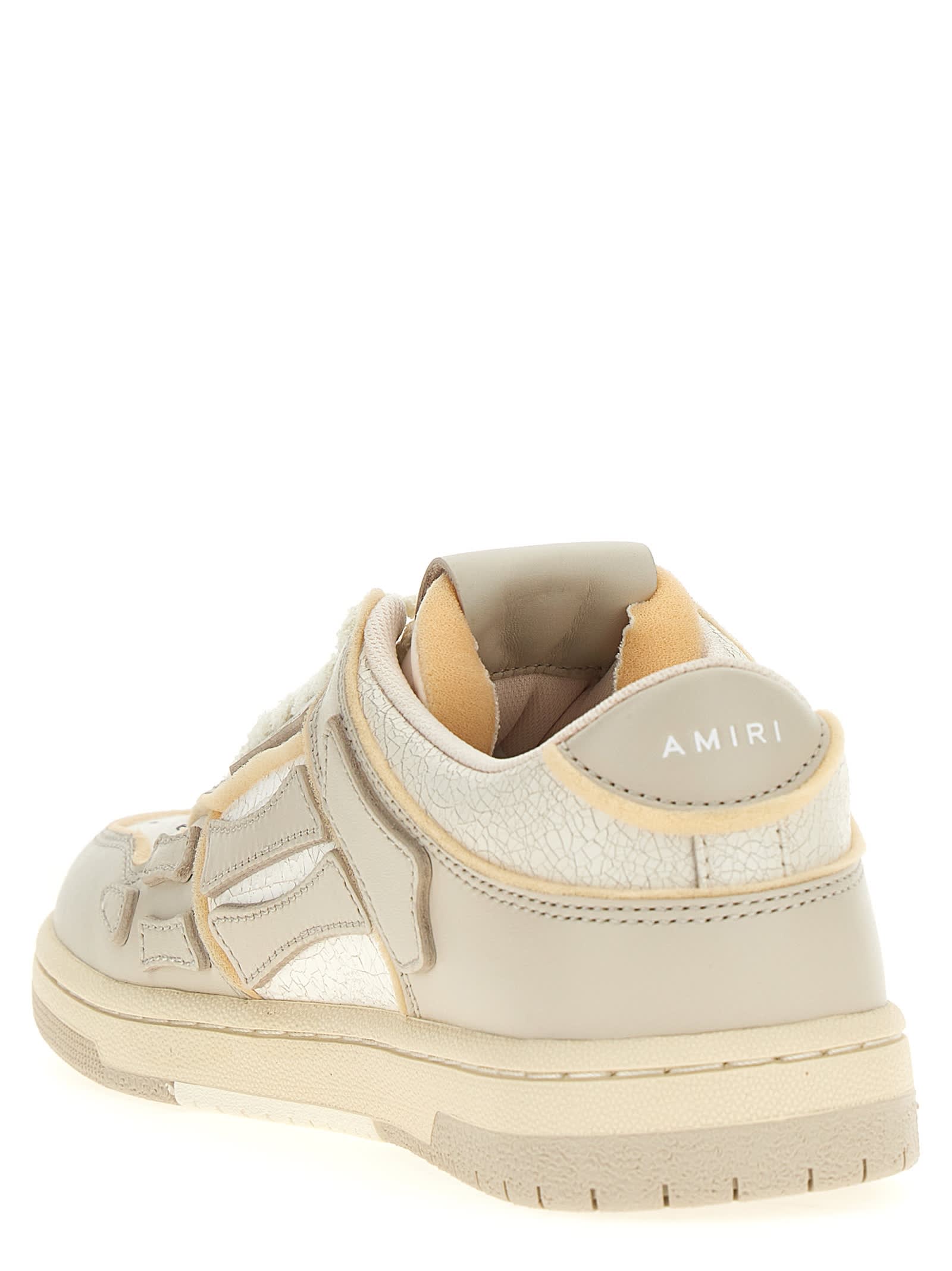 Shop Amiri Collegiate Skel Top Low Sneakers In White