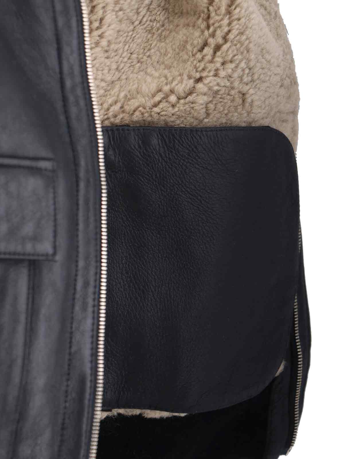 Calvin Klein Relaxed Fit Jacket Shearling Collar In Black