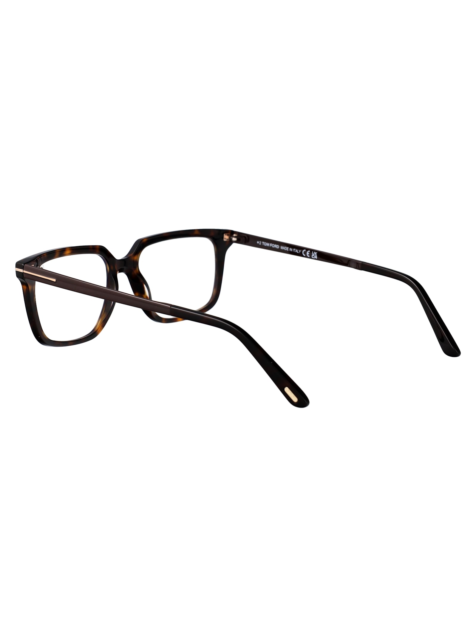 Tom Ford Womens Black Tr001853 Round-frame Acetate Optical Glasses In Avana Scura