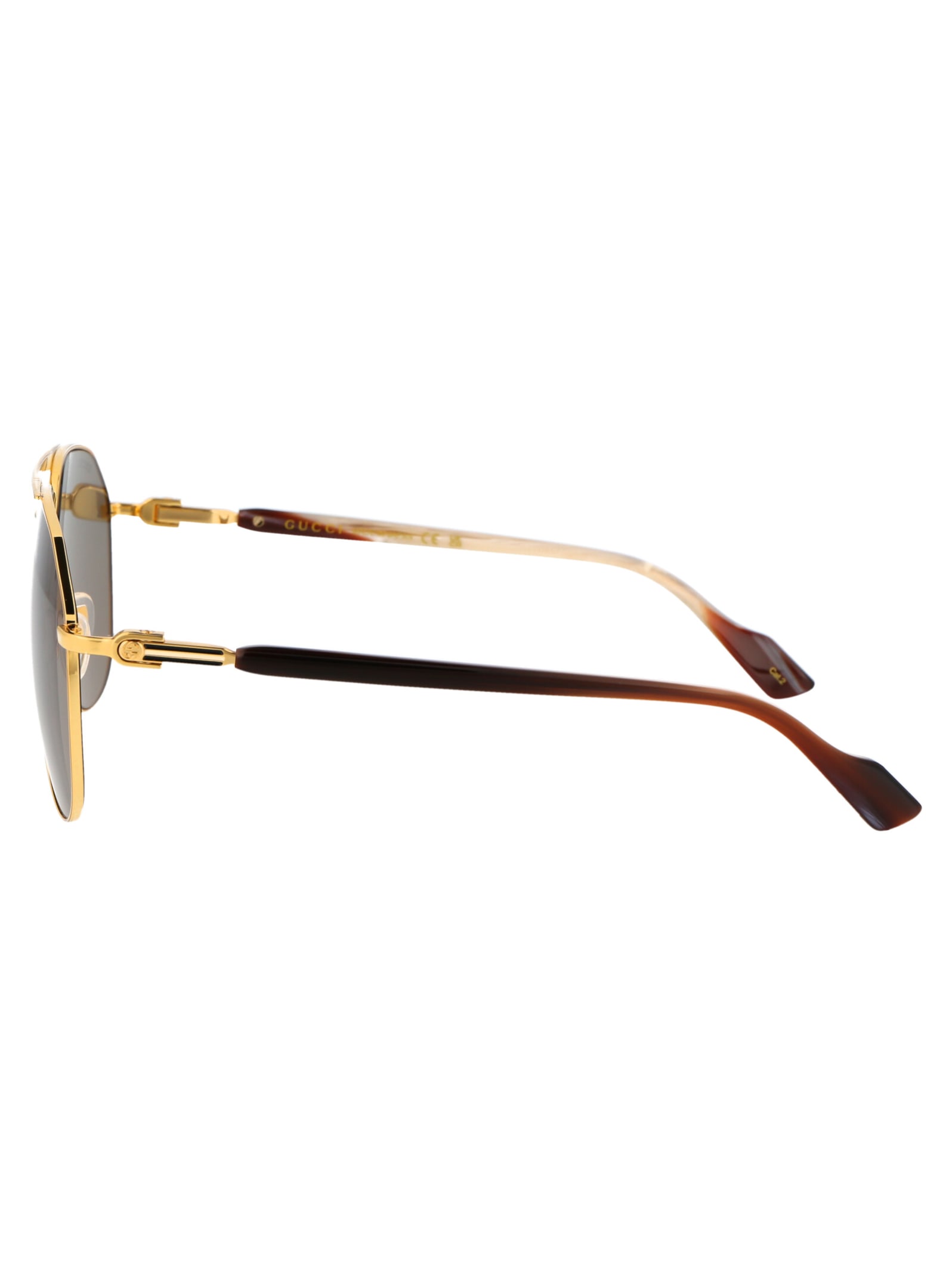 Shop Gucci Gg1220s Sunglasses In 002 Gold Gold Brown