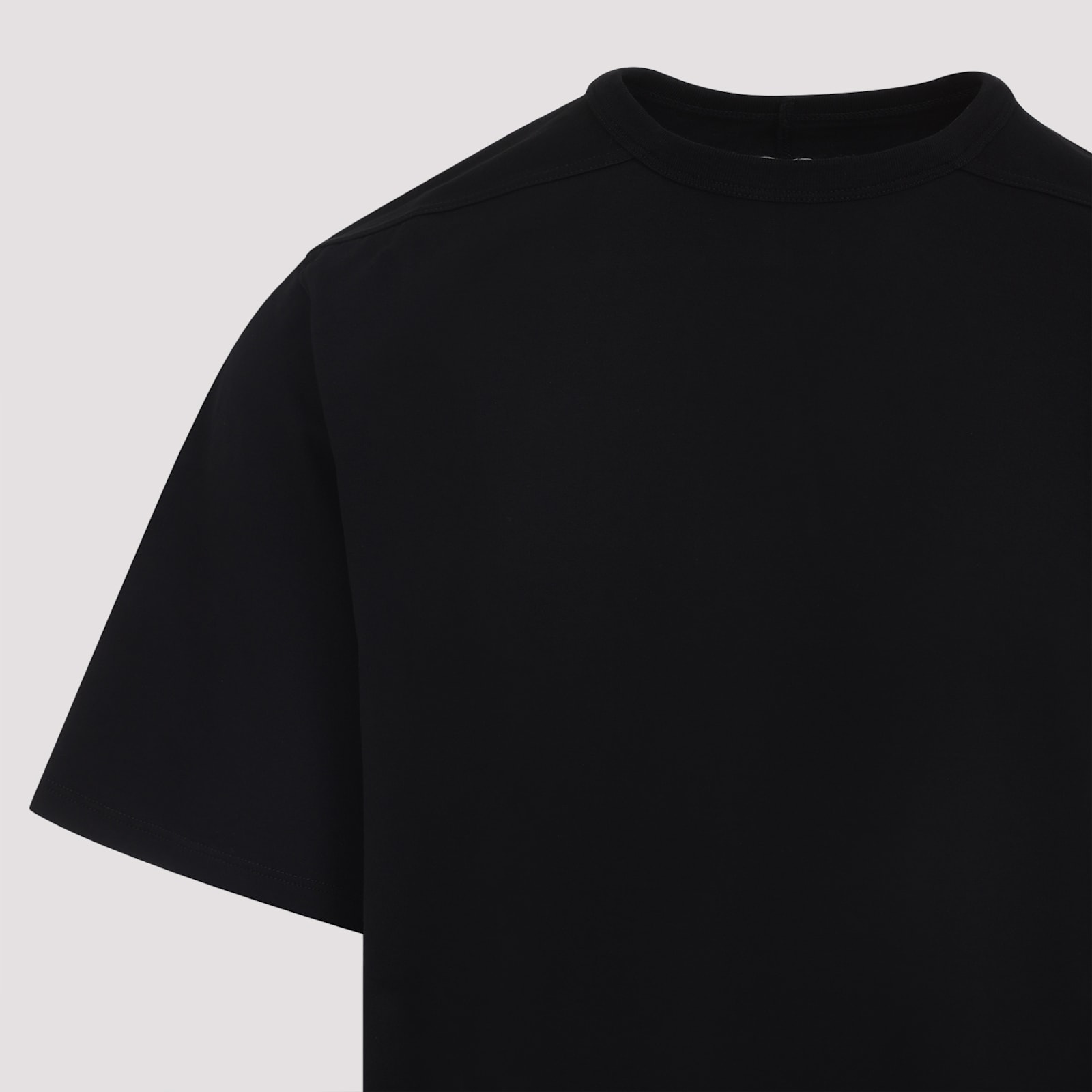 Rick Owens Short-sleeve Round-neck T-shirt In Black