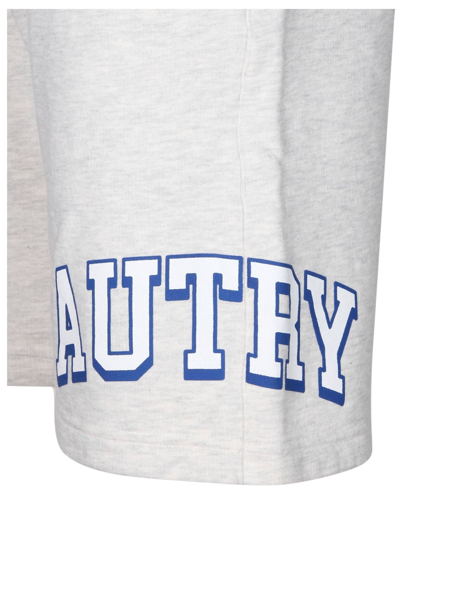 Shop Autry Shorts In Melange Gray Cotton Sweatshirt