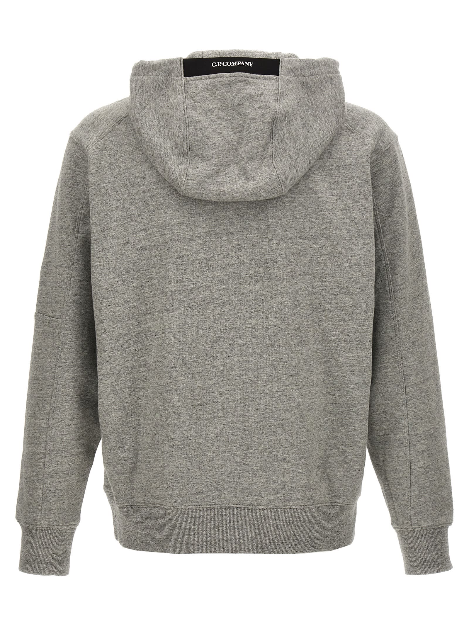 C.p. Company Casual Hooded Sweatshirt With Front Pocket In Gray