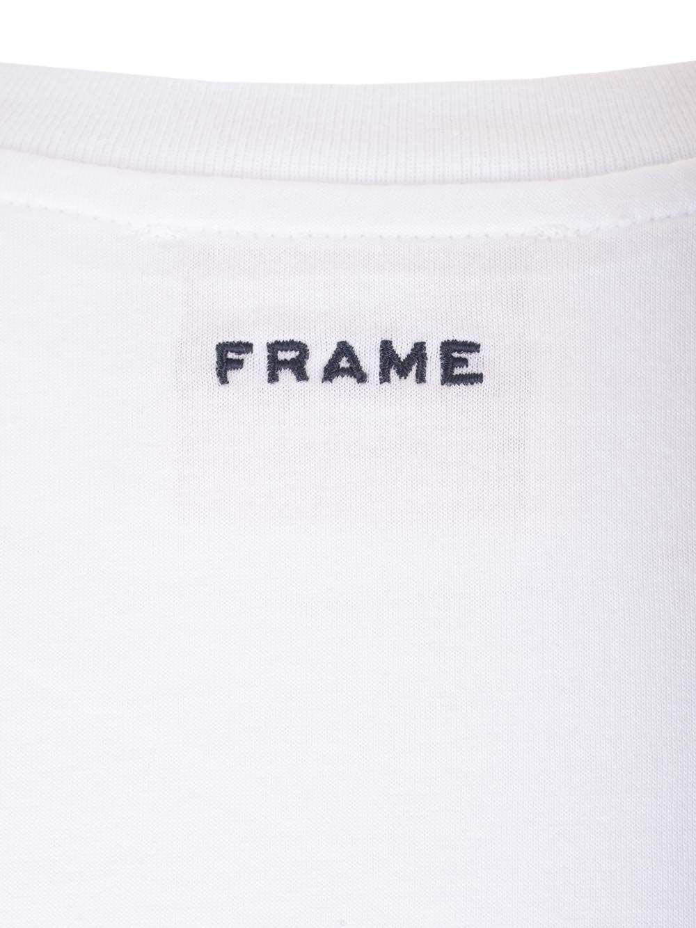 Frame White T-shirt With Ritz Paris Logo On The Front In Cotton Woman In White
