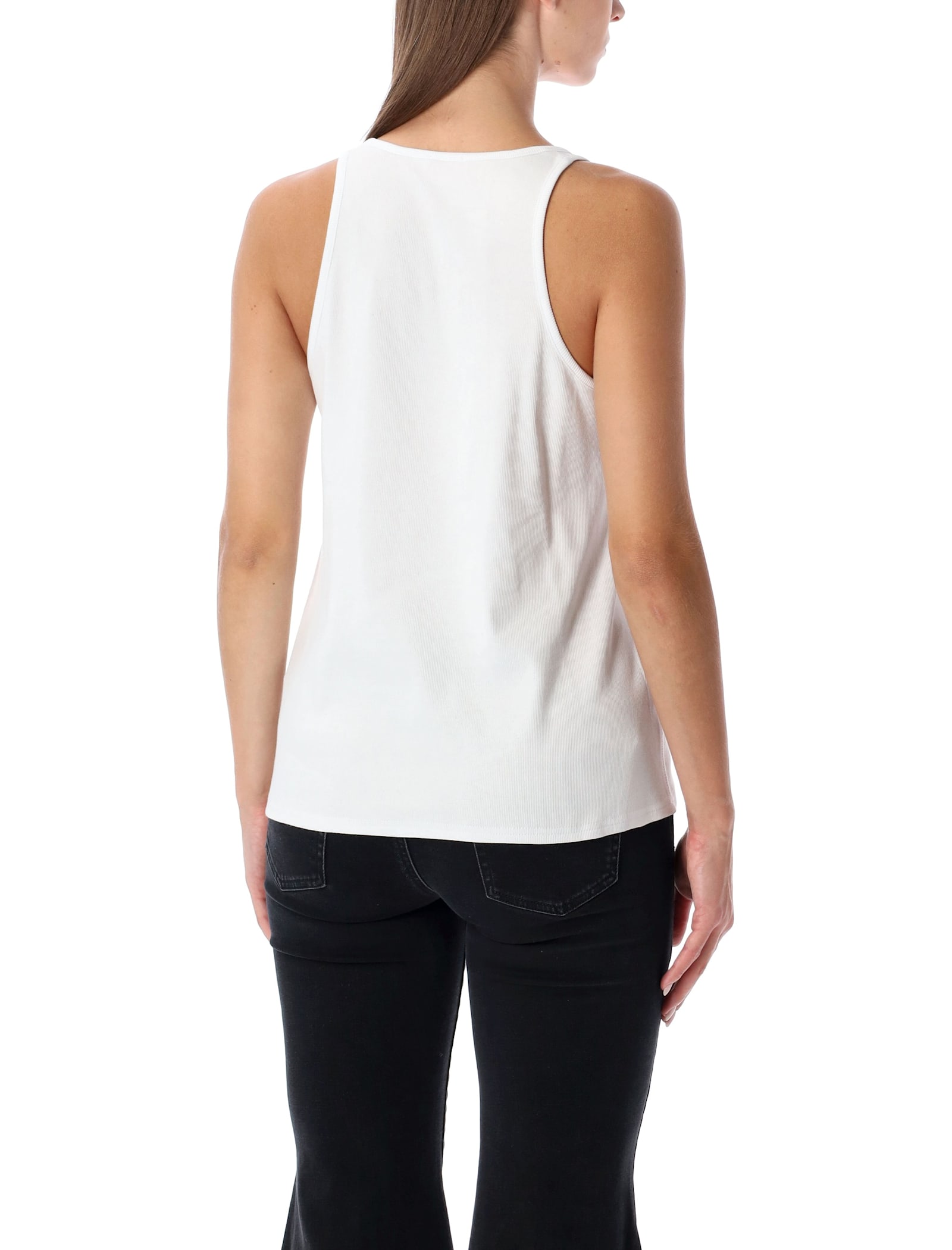 Diesel White Organic Cotton Tank Top In White