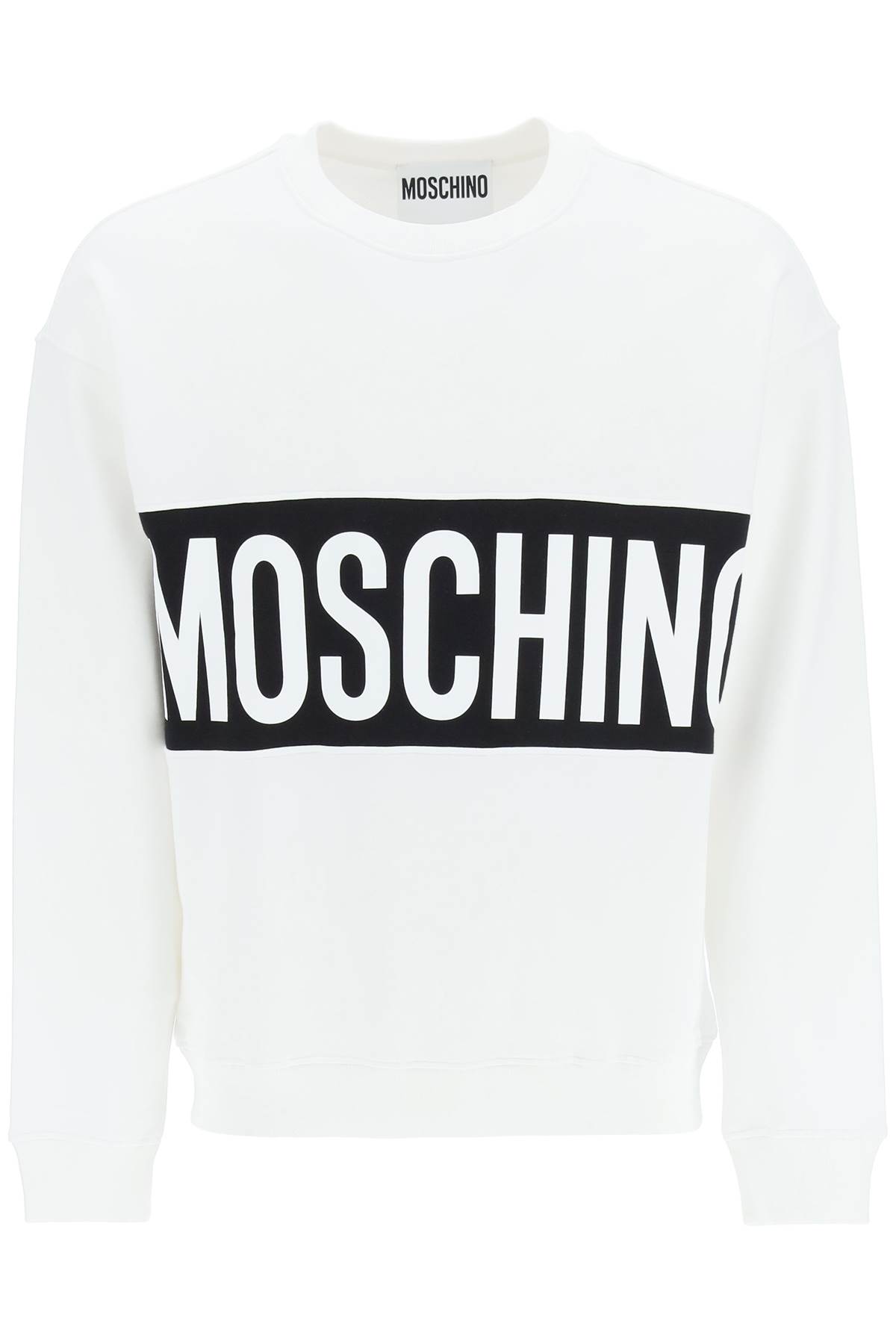 Moschino Organic Cotton Sweatshirt With Logo Band