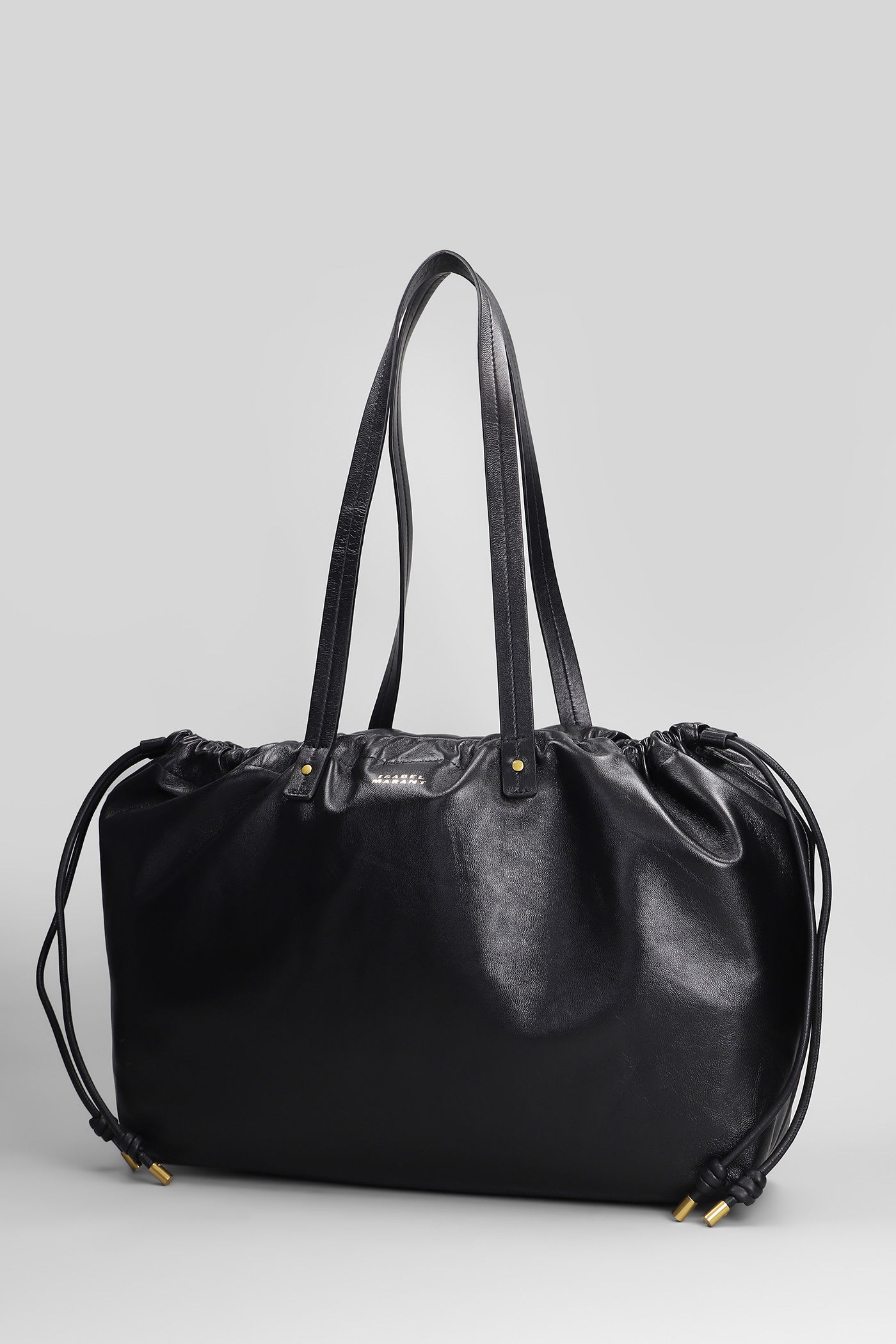 Isabel Marant Silven Ew Tote In Black Leather In Black