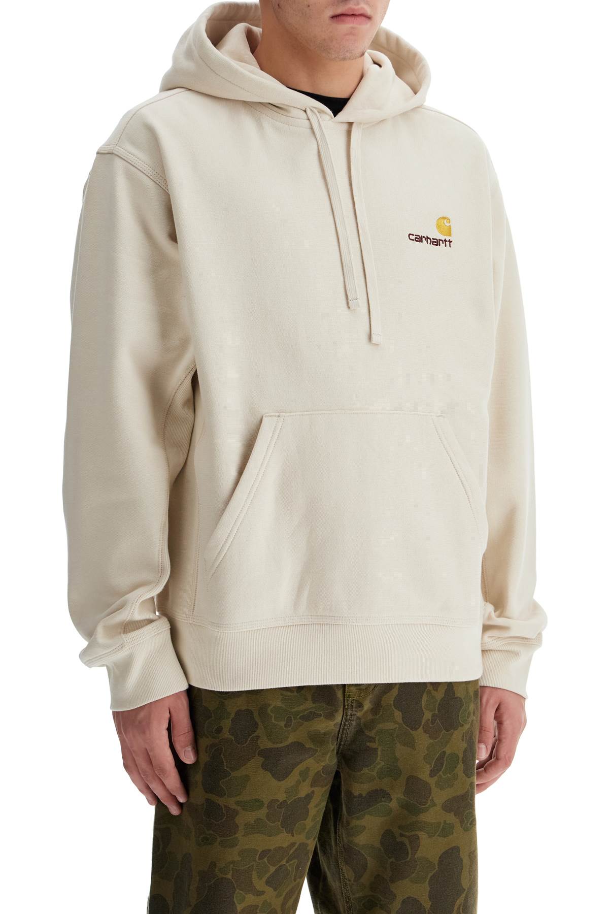 Shop Carhartt American Script Hoodie In Moonbeam (white)