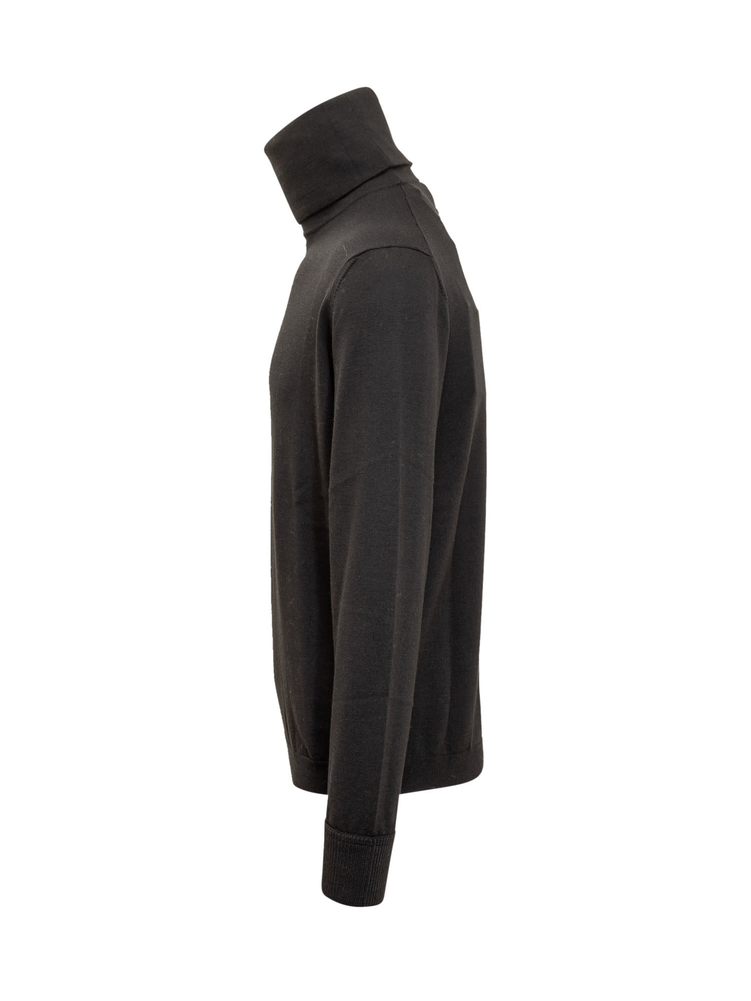 Shop Zegna Turtleneck Sweater In Nero