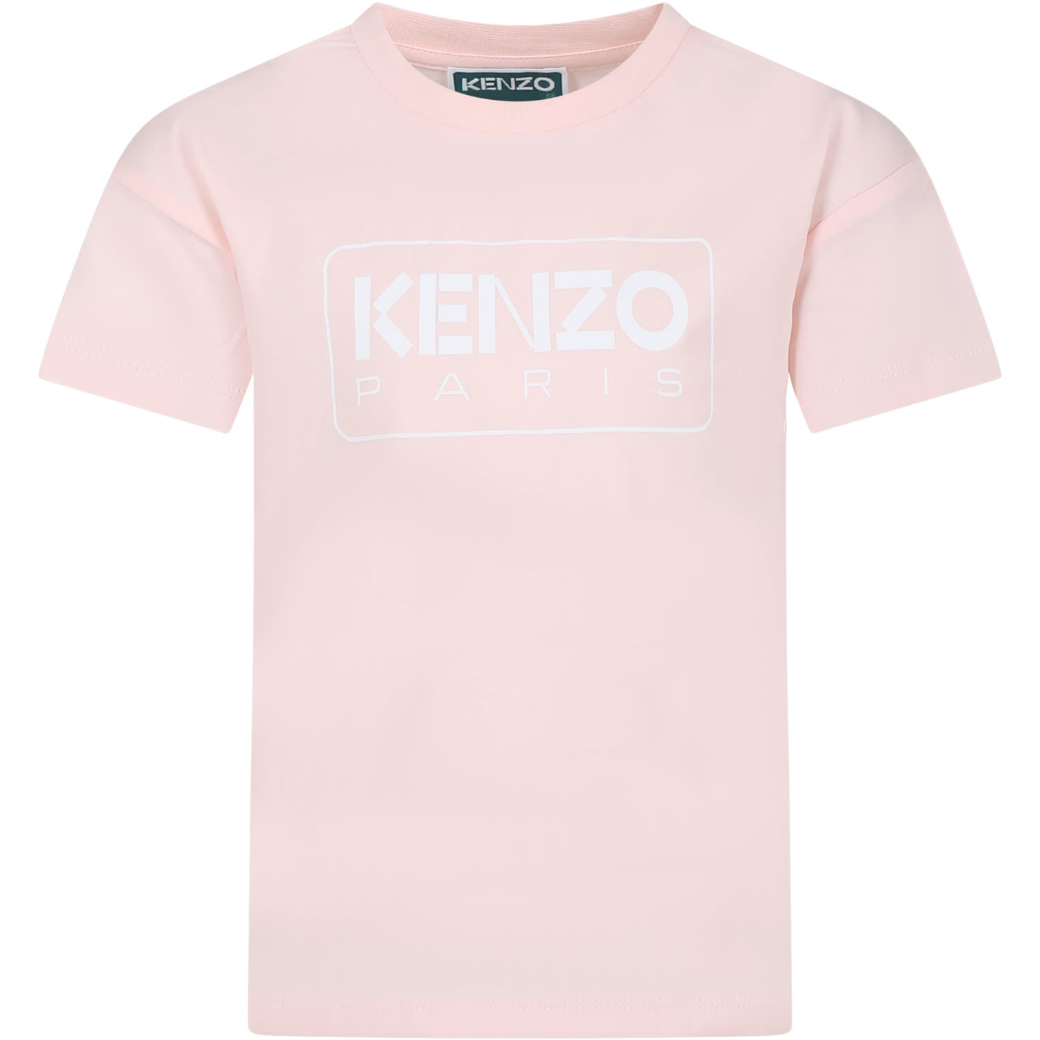 Shop Kenzo Pink T-shirt For Girl With Logo