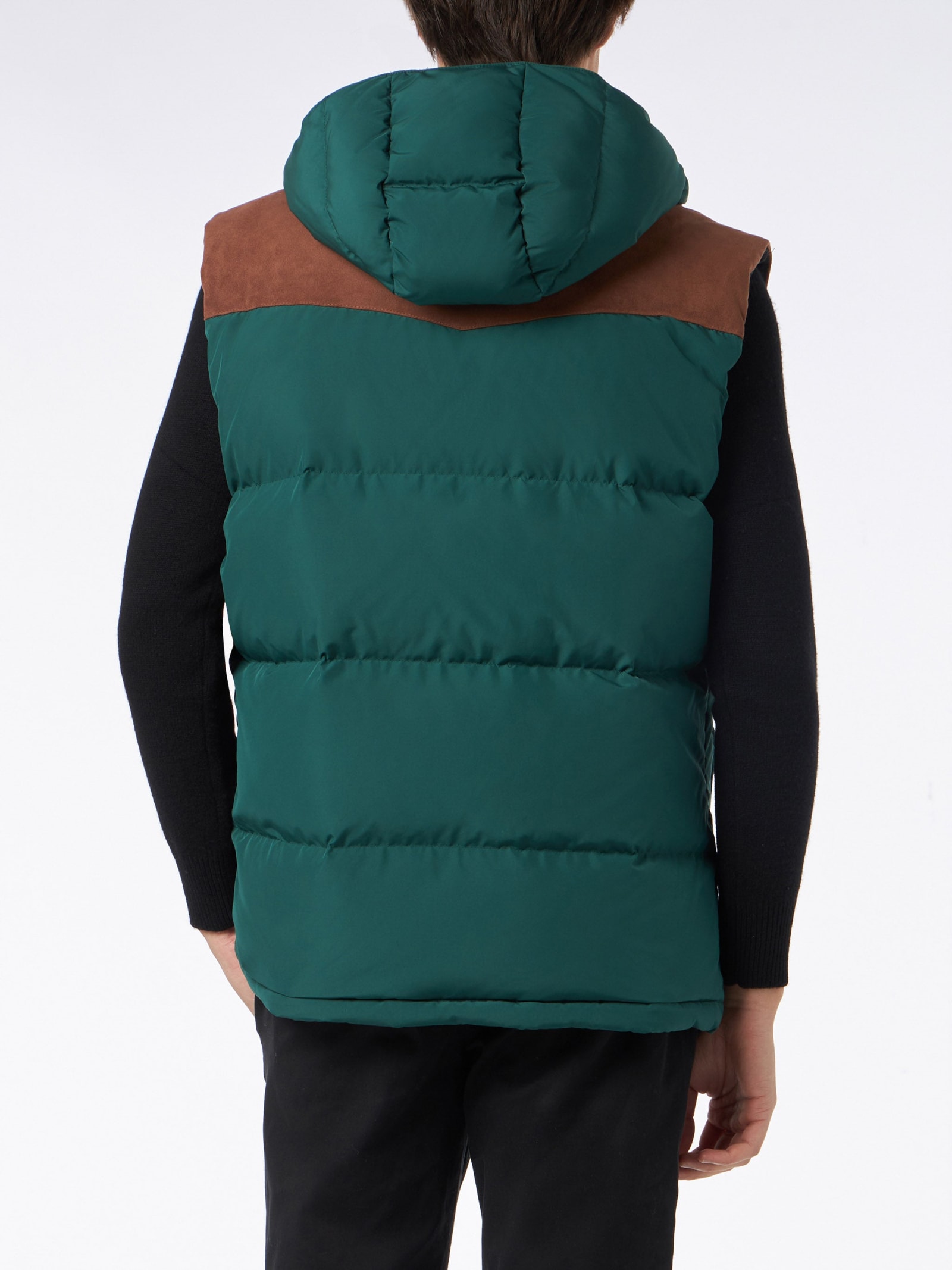 Shop Mc2 Saint Barth Man Green Down Vest