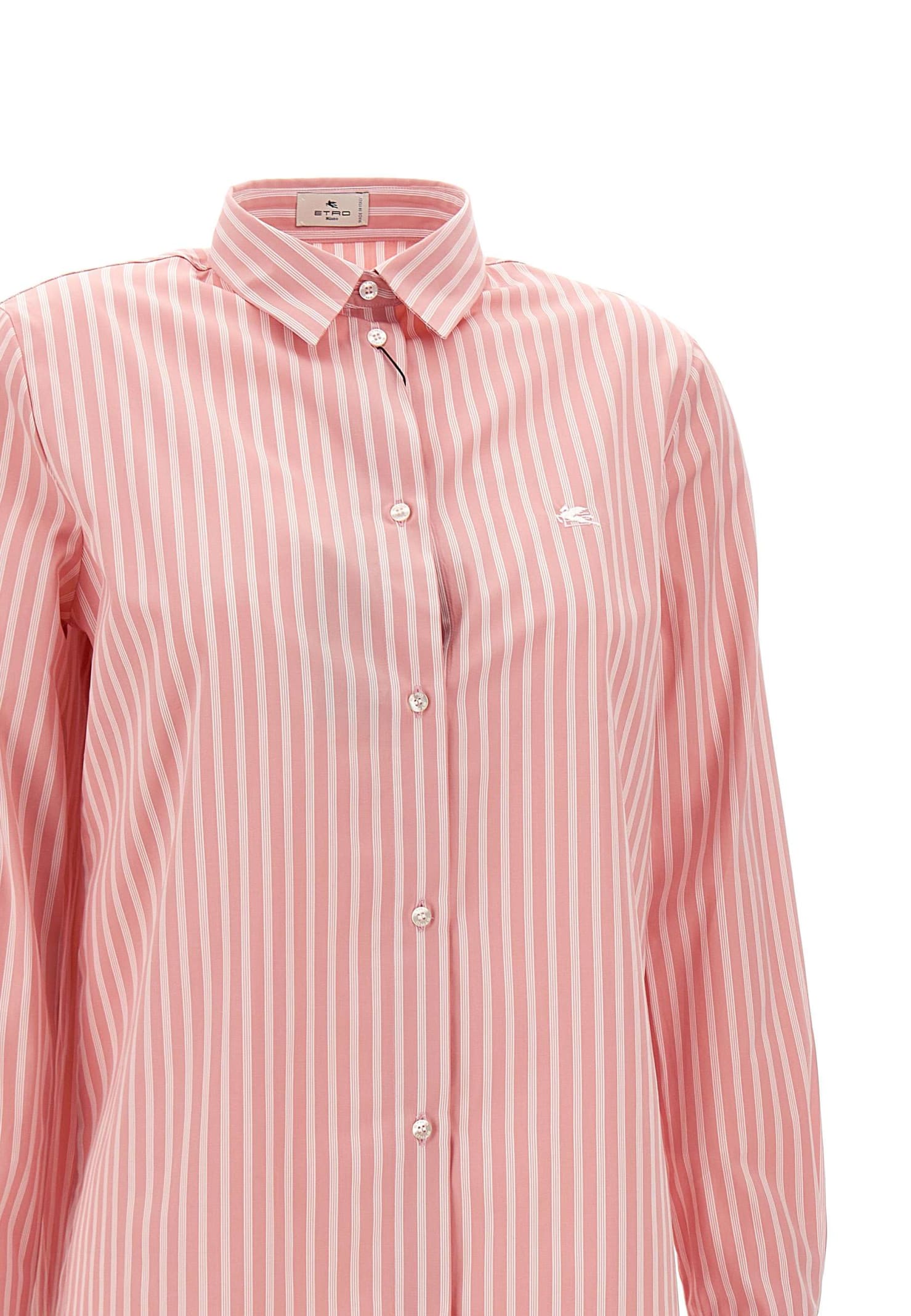 Etro Silk And Cotton Shirt In Pink