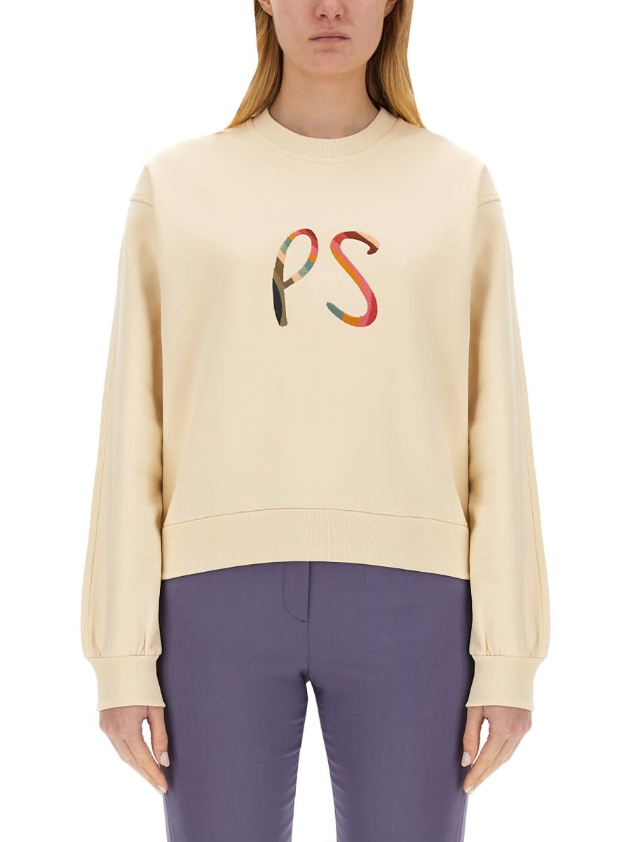Shop Ps By Paul Smith Sweatshirt With Logo In Nude