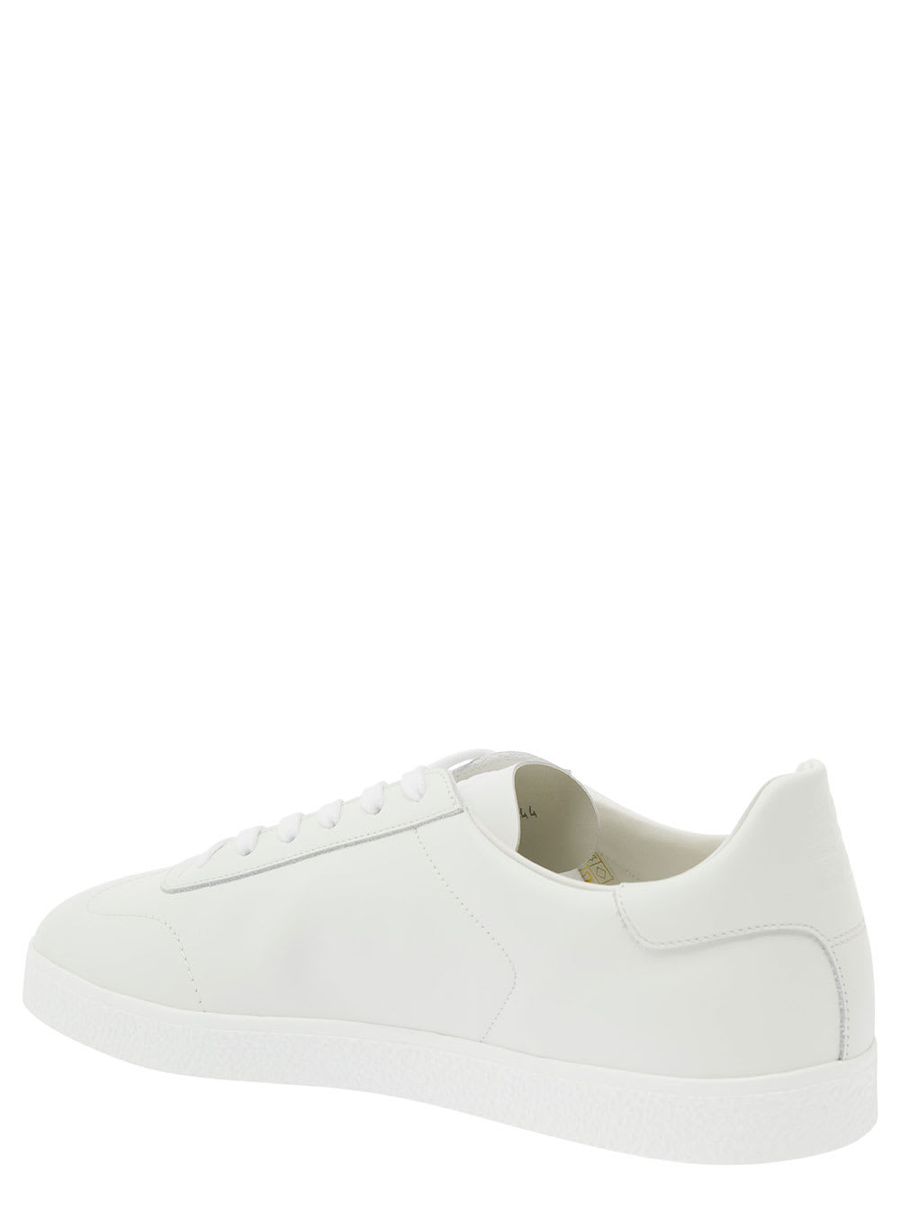 Shop Givenchy White Low Top Sneakers With Logo Lettering Detail In Leather Man