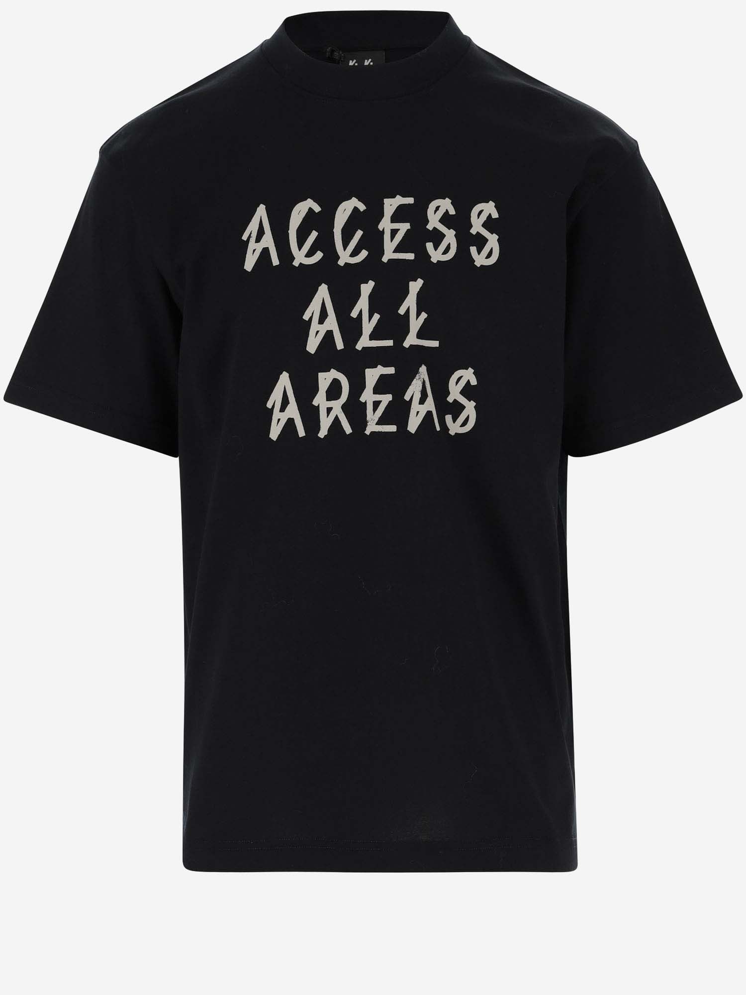 Shop 44 Label Group Cotton T-shirt With Graphic Print And Logo T-shirt In Black