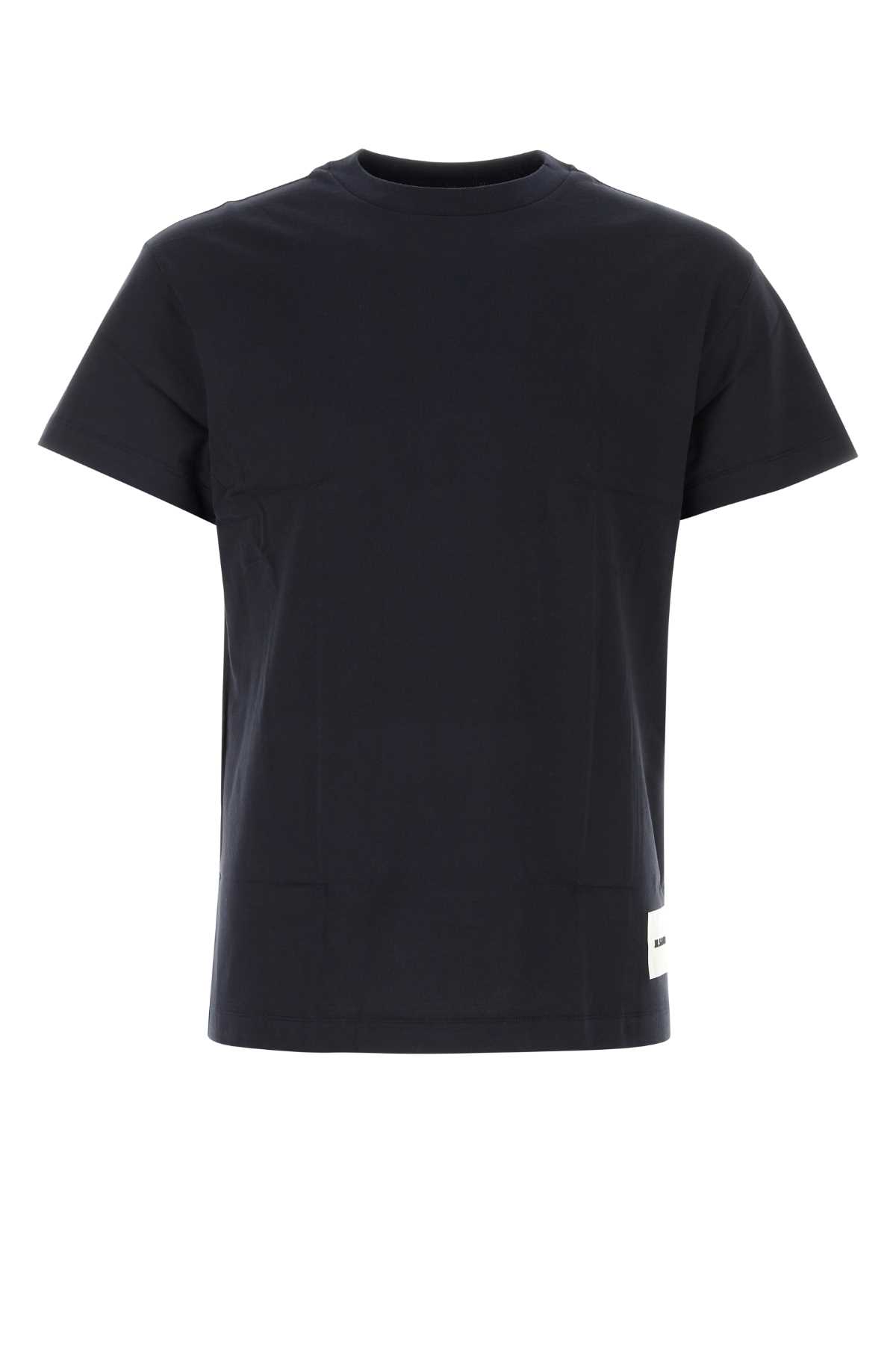 Shop Jil Sander Midnight Blue Cotton T-shirt Set In 402