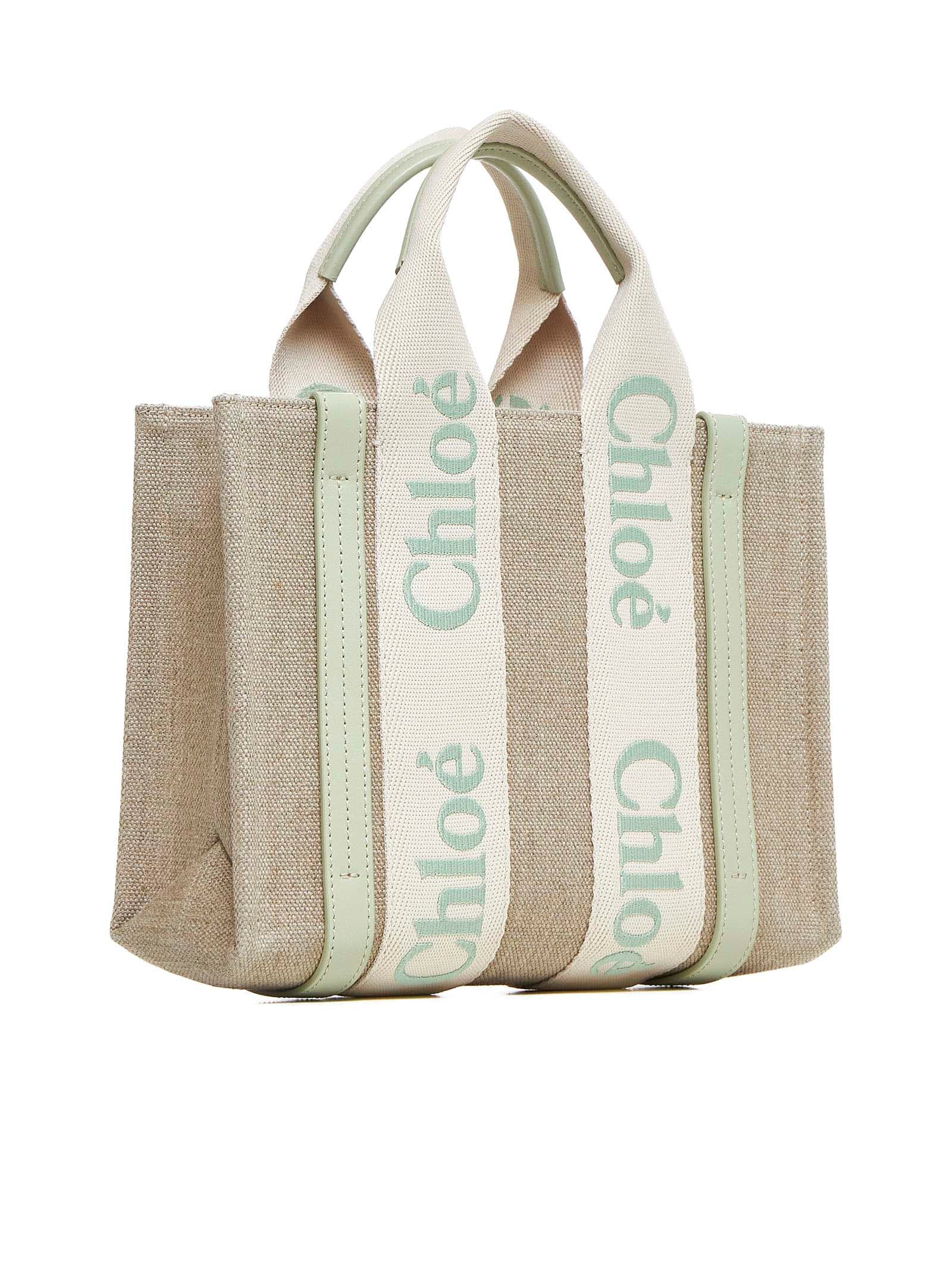 Shop Chloé Tote In Light Eucalyptus