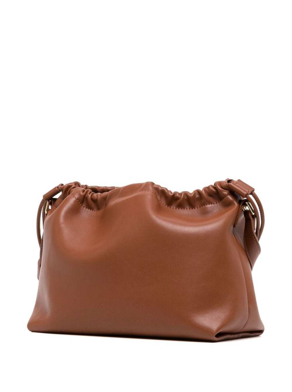 Apc Btown Crossbody Bag With Logo Lettering On The Front And Drawstring Closure In Ecoleather Woman In Brown