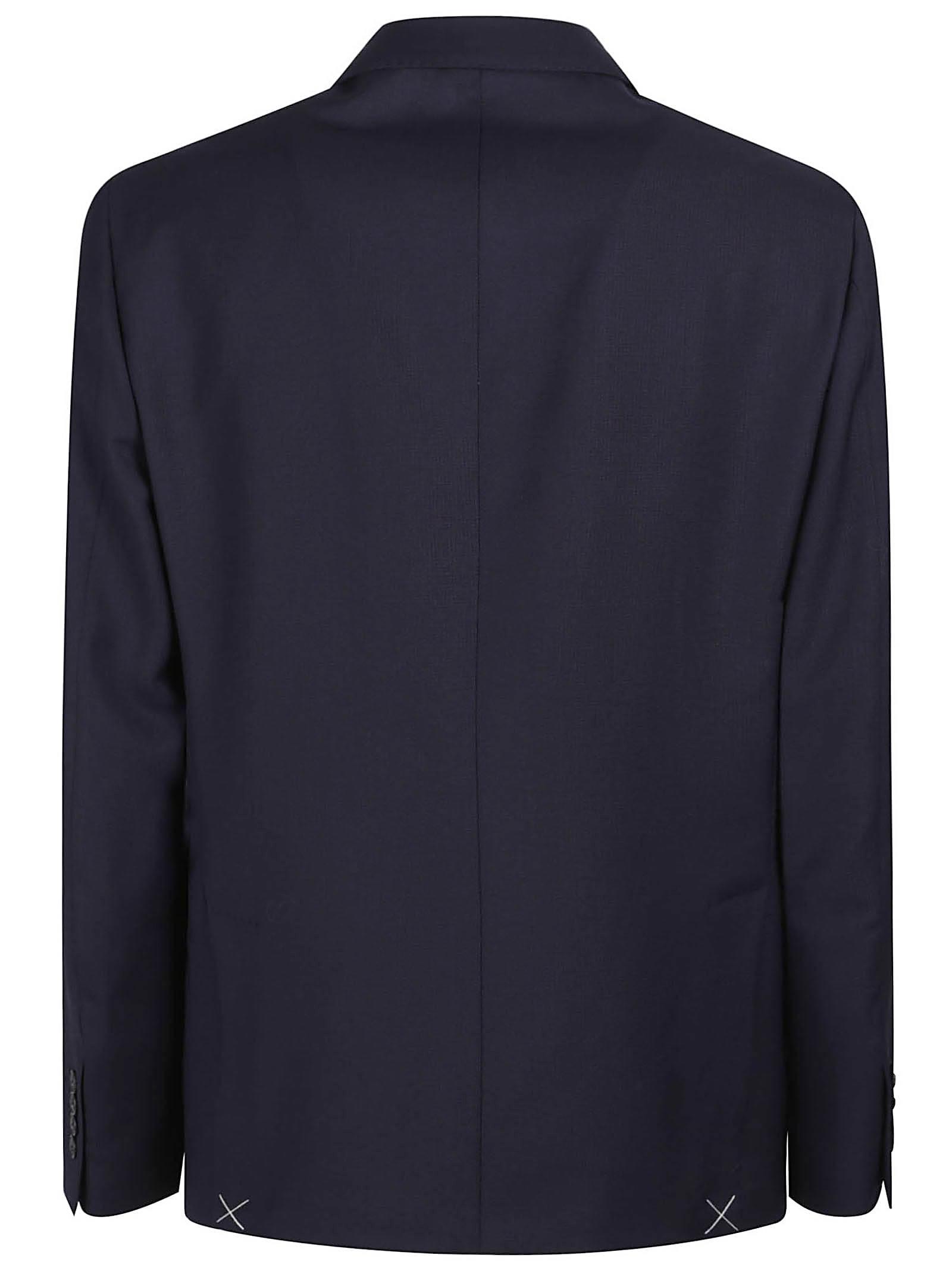 Fay Deconstructed Double-breasted Jacket In Blu Denim