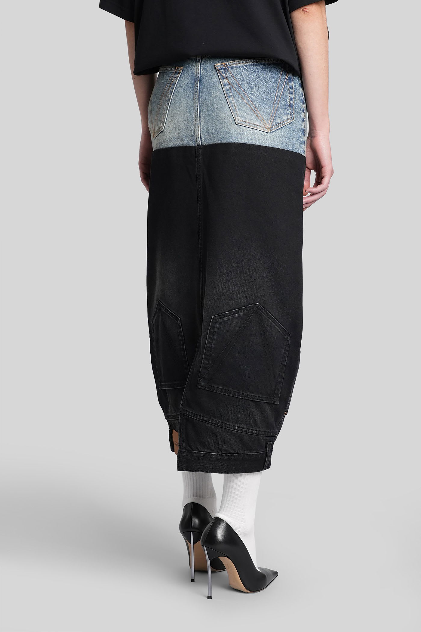 Vetements Skirt In Blue Cotton In Blue
